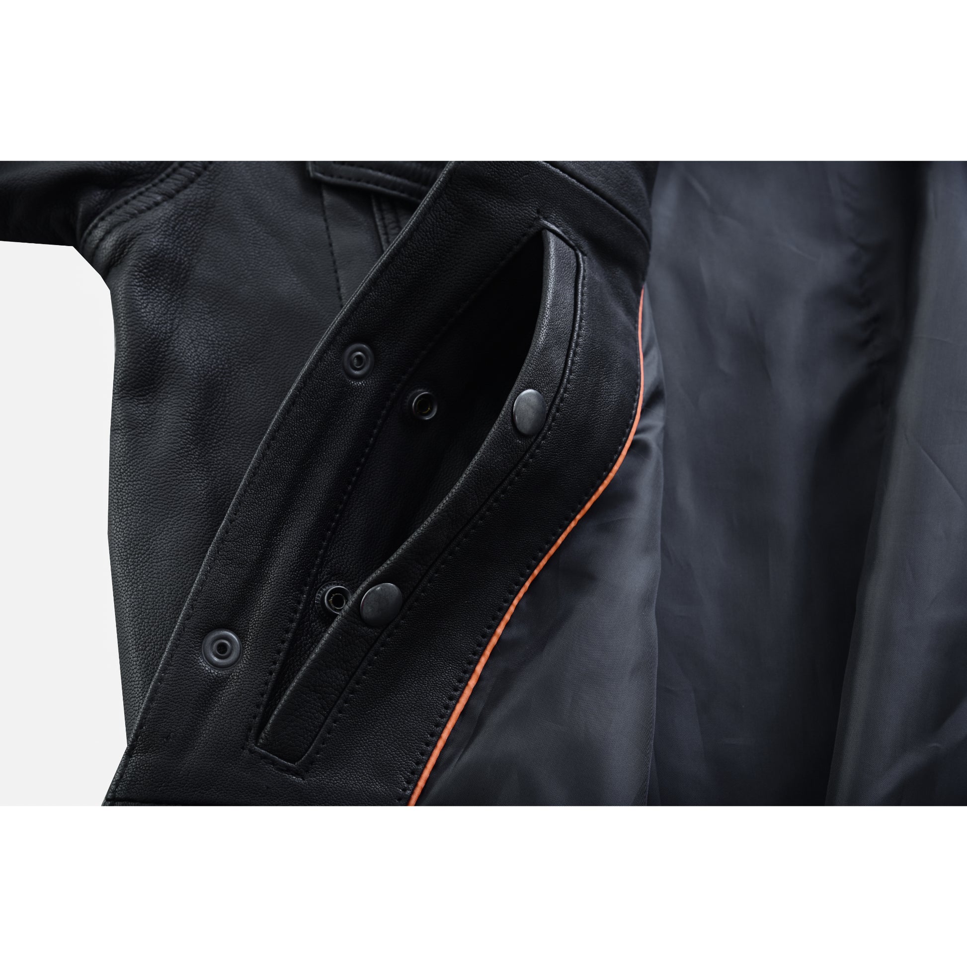 Midnight Men's Black Leather Motorcycle Shirt Men's Leather Jackets Renegade Classics