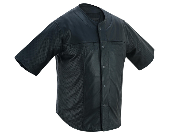 DS Leather Baseball Motorcycle Shirt