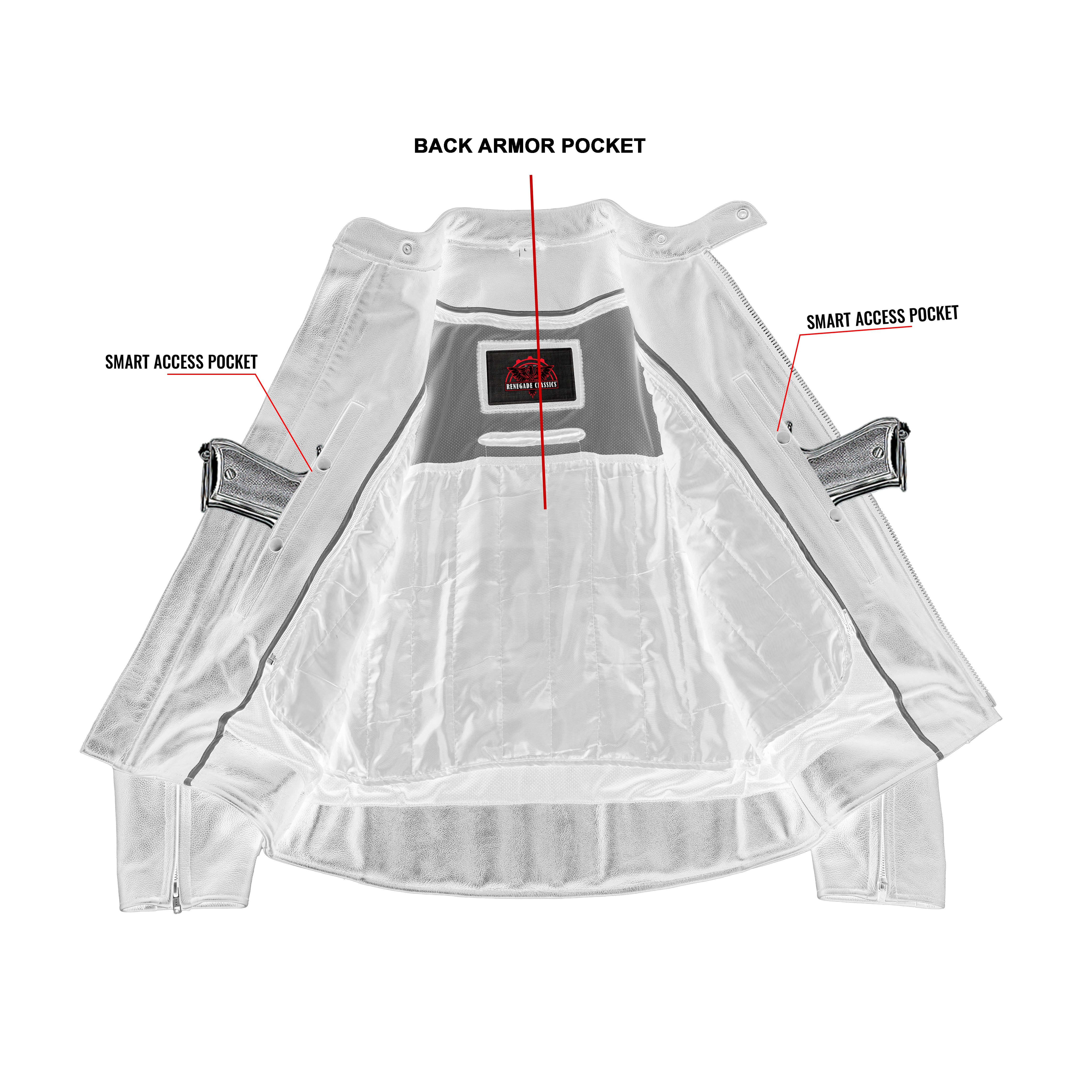 Blackout™ Men's Black  Leather Motorcycle Jacket