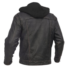 Vance Men's Black Leather Motorcycle Jacket