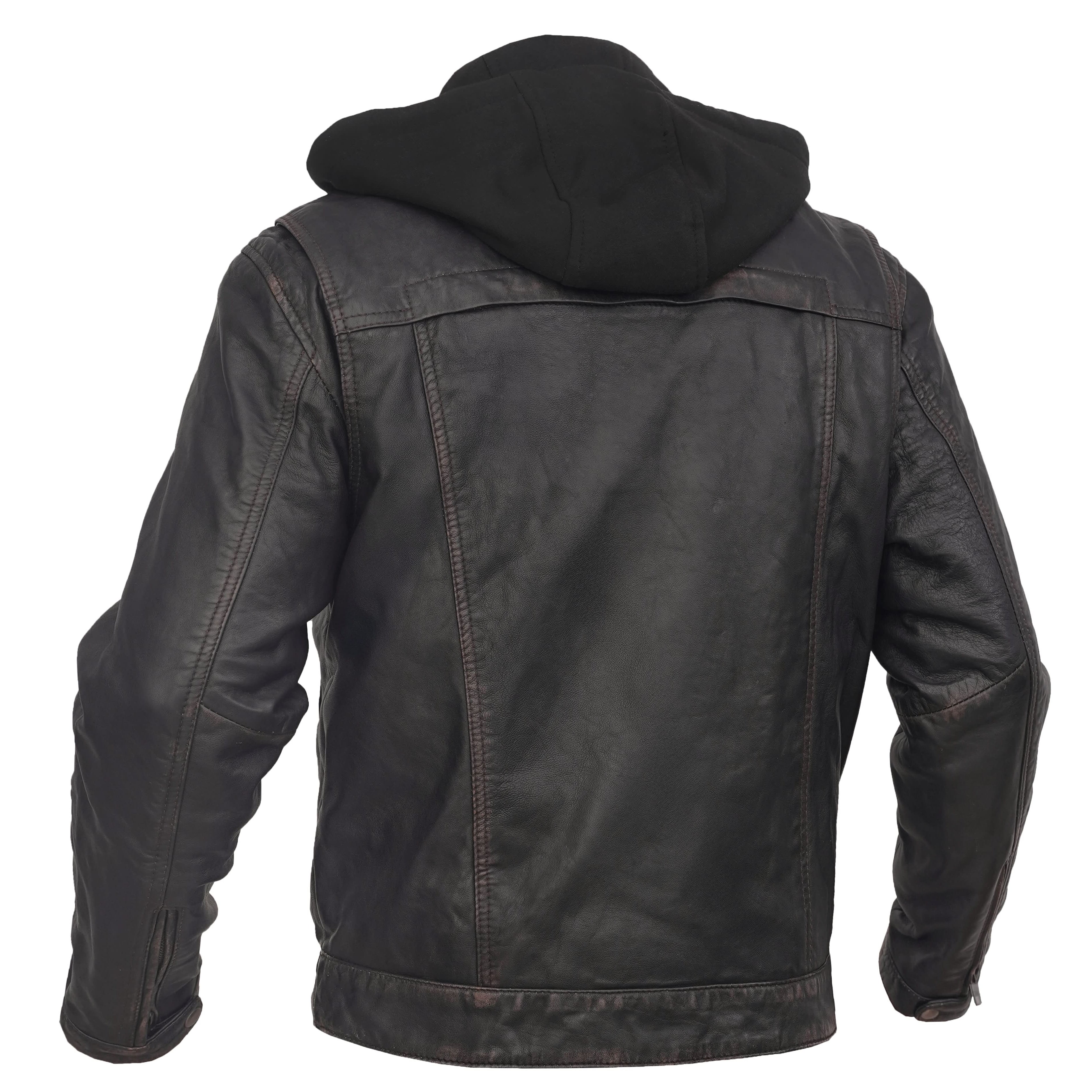 Vance Men's Black Leather Motorcycle Jacket