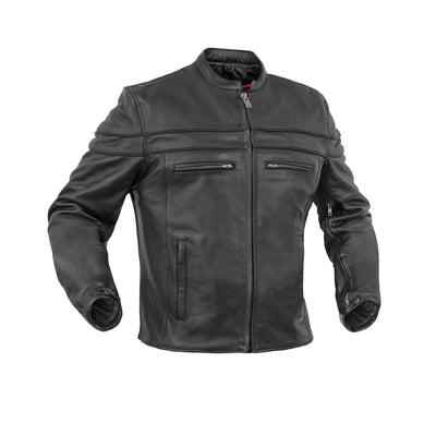 Ashster Leather Motorcycle Jacket