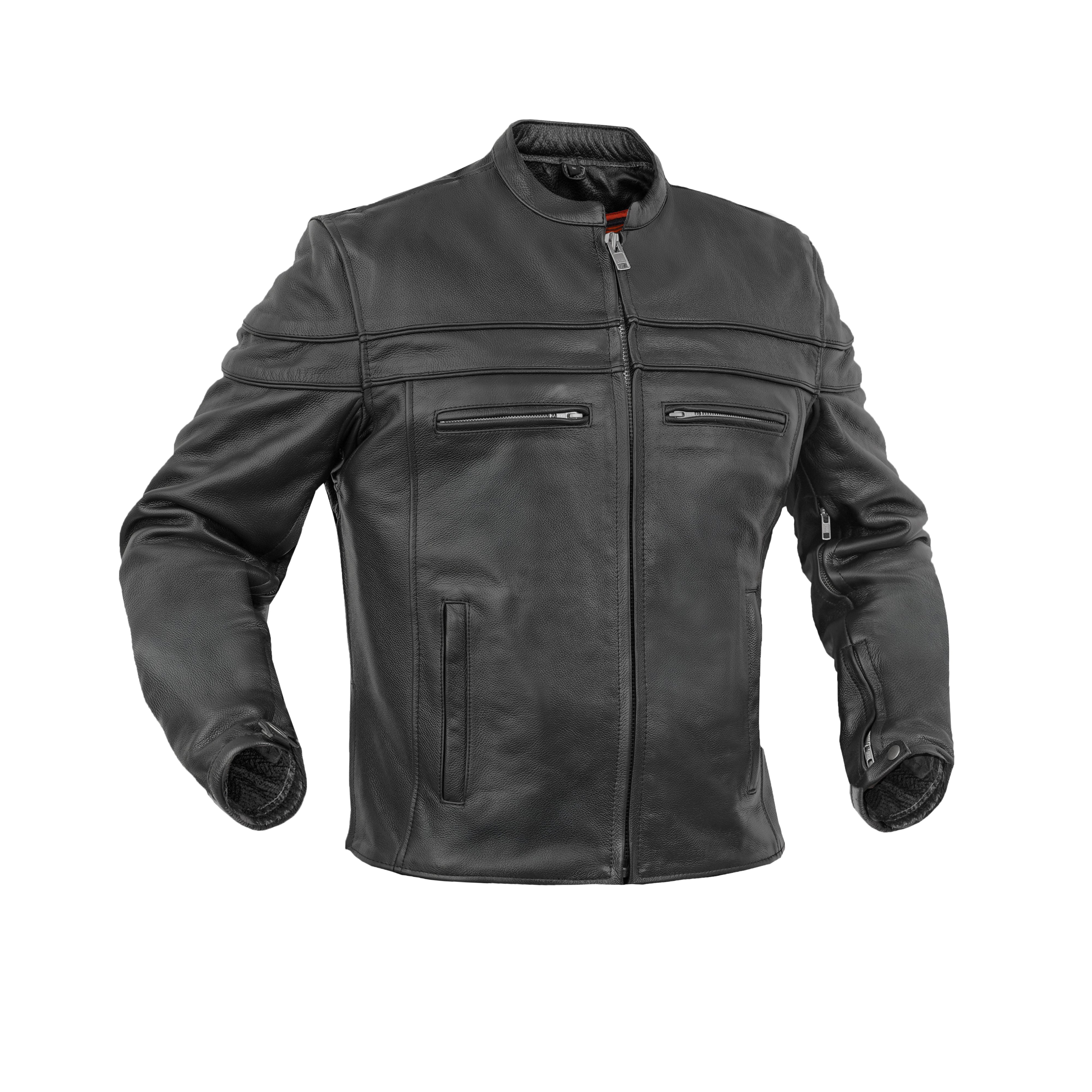 Ashster Leather Motorcycle Jacket