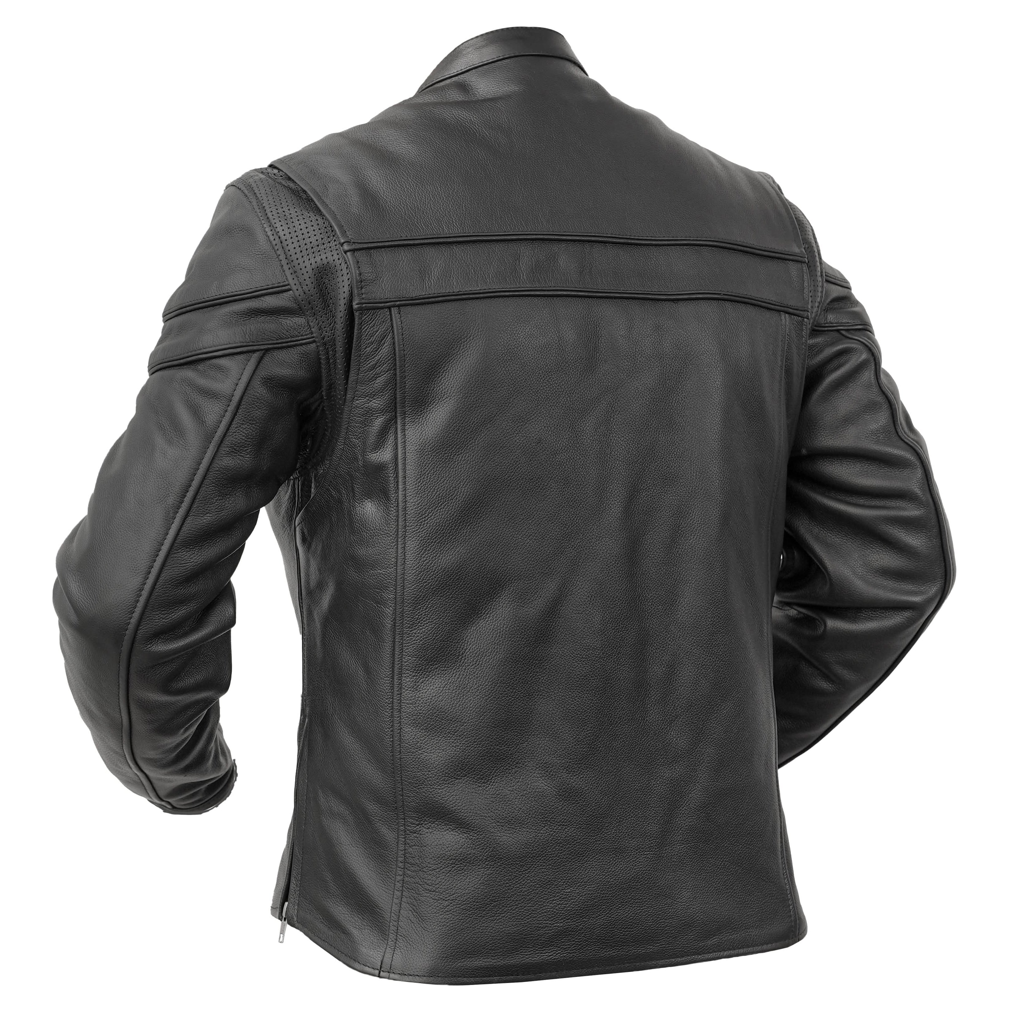 Ashster Leather Motorcycle Jacket
