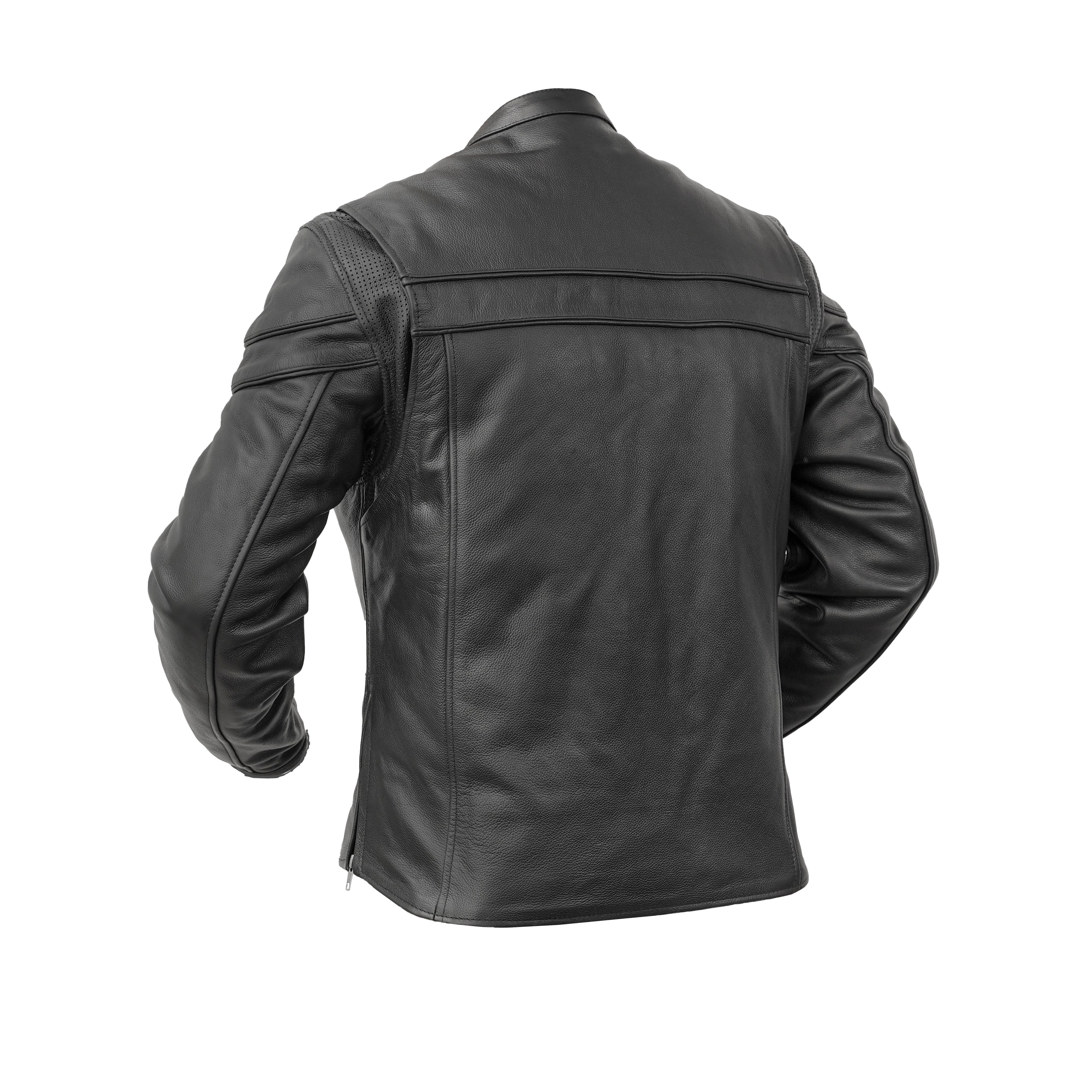 Ashster Leather Motorcycle Jacket
