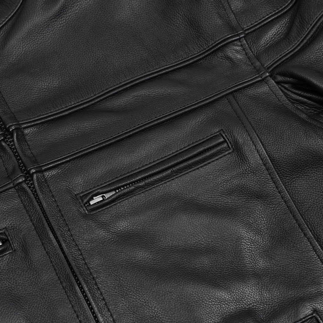 Ashster Leather Motorcycle Jacket
