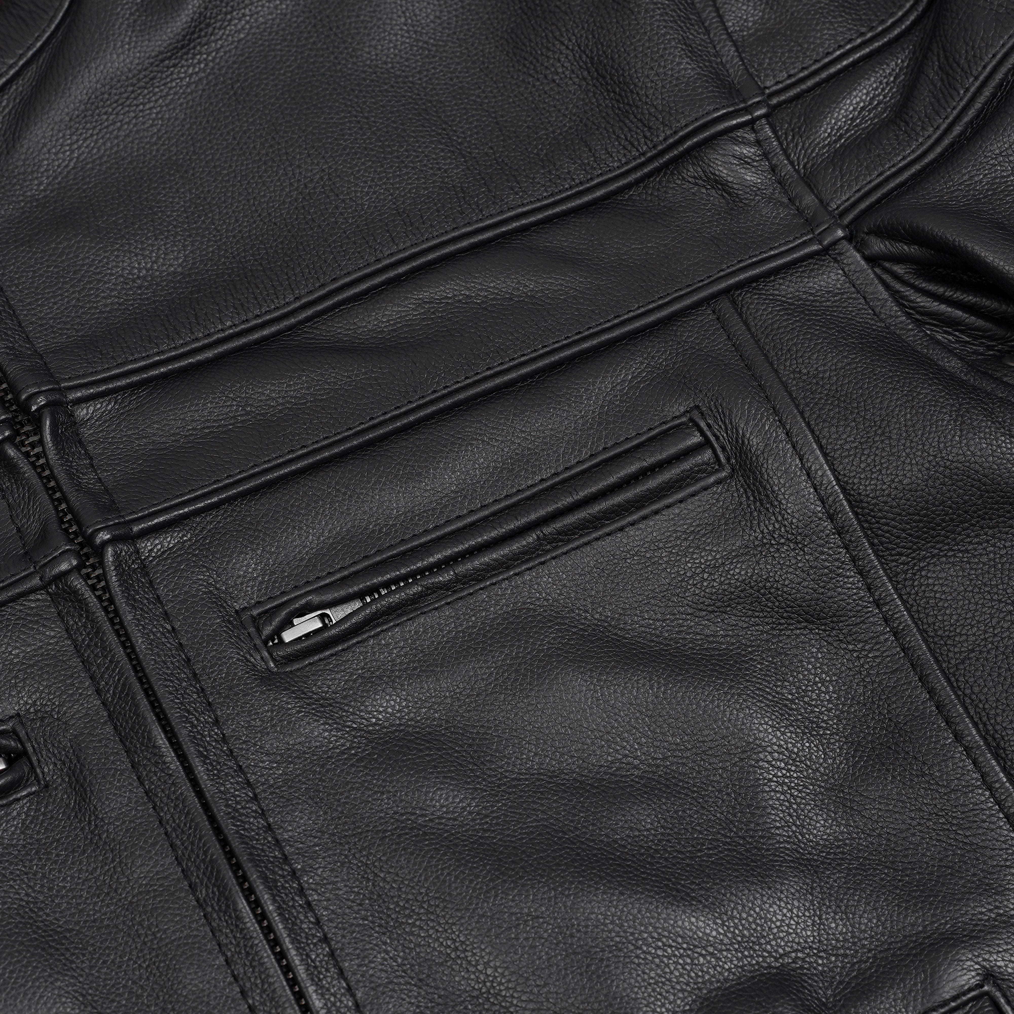 Ashster Leather Motorcycle Jacket