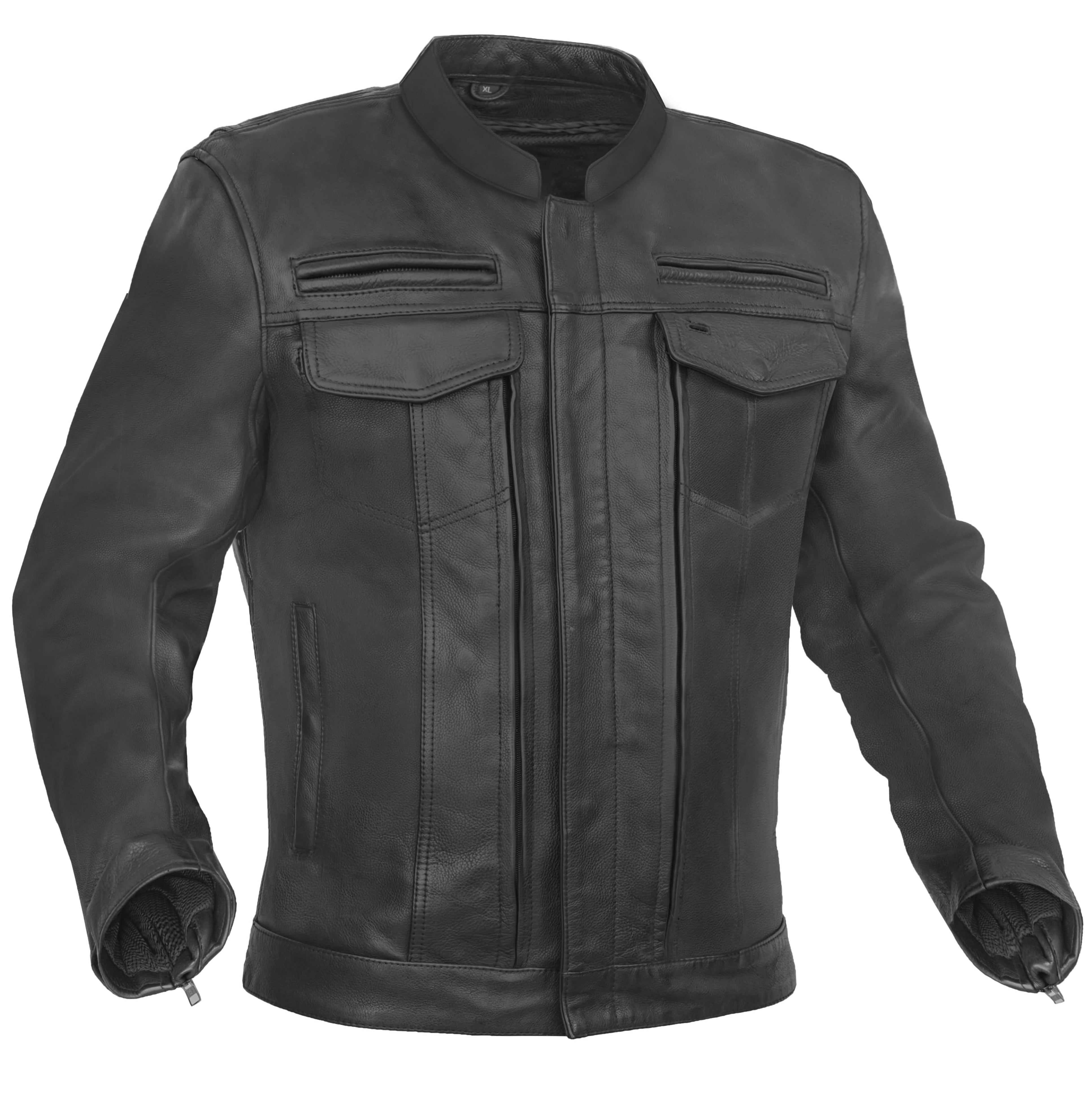 Victor Men's Black Utility Style Motorcycle Jacket