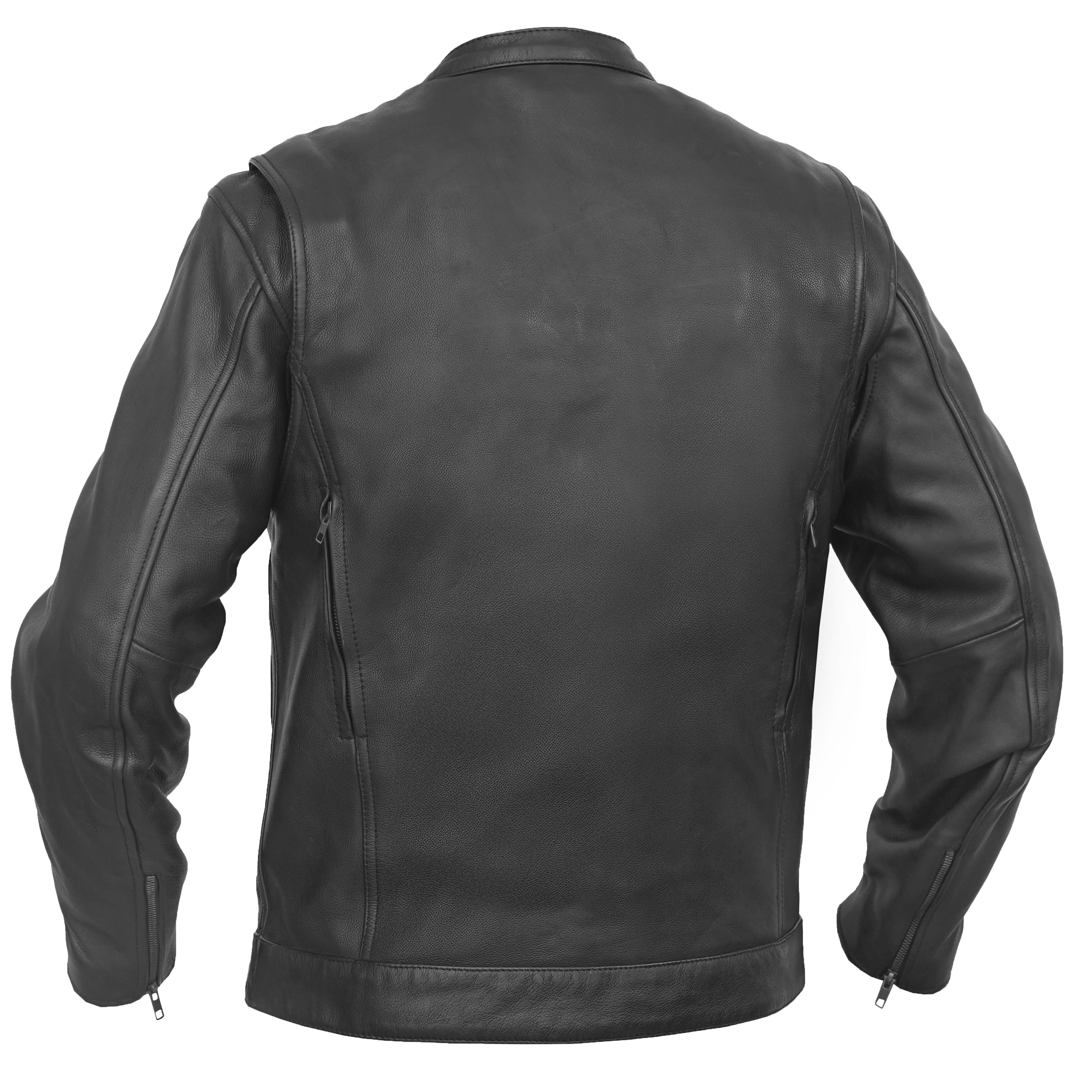 Victor Men's Black Utility Style Motorcycle Jacket
