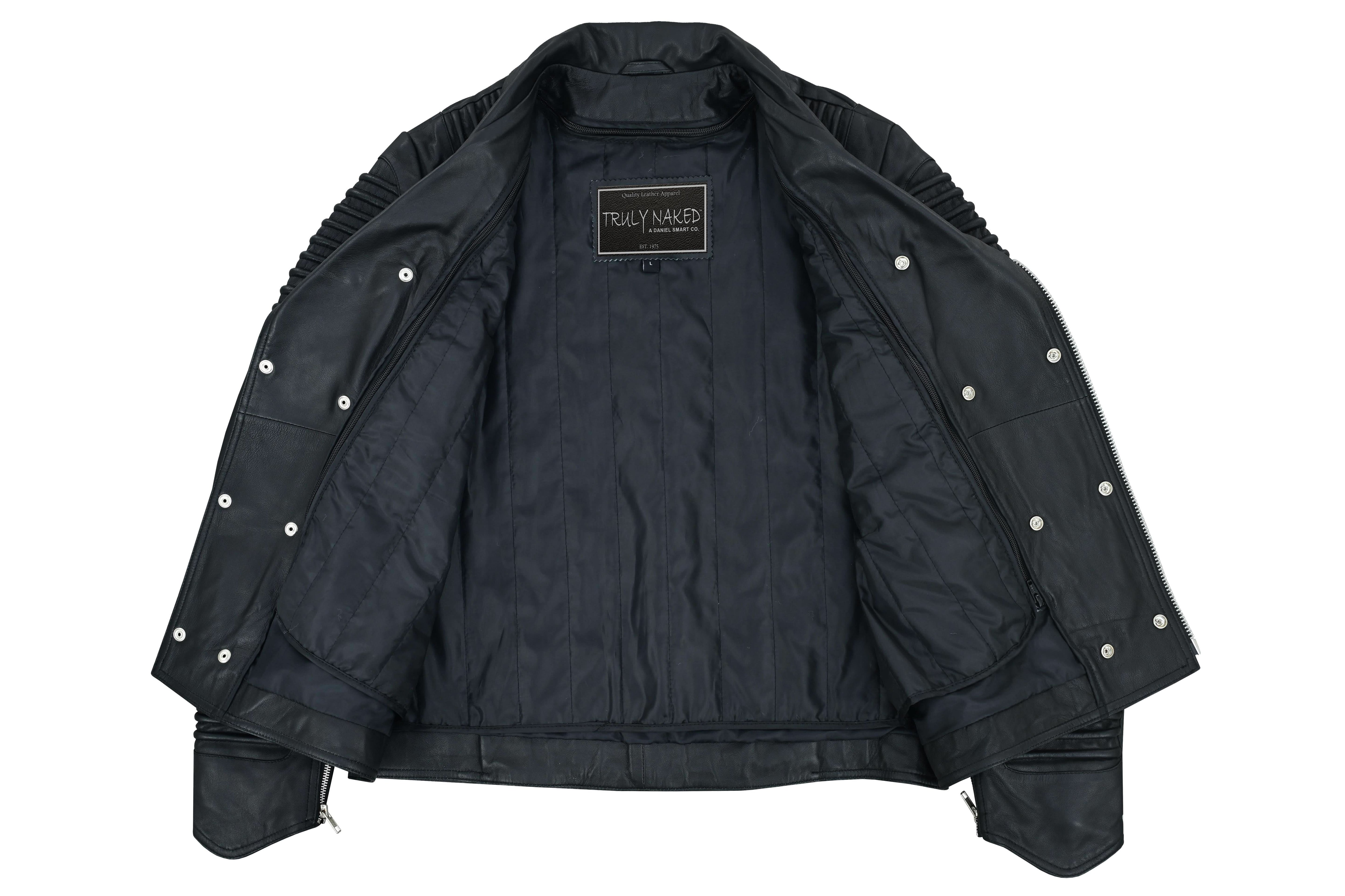 Bonestar Men's Black Fashion Leather Jacket Men's Leather Jackets Renegade Classics