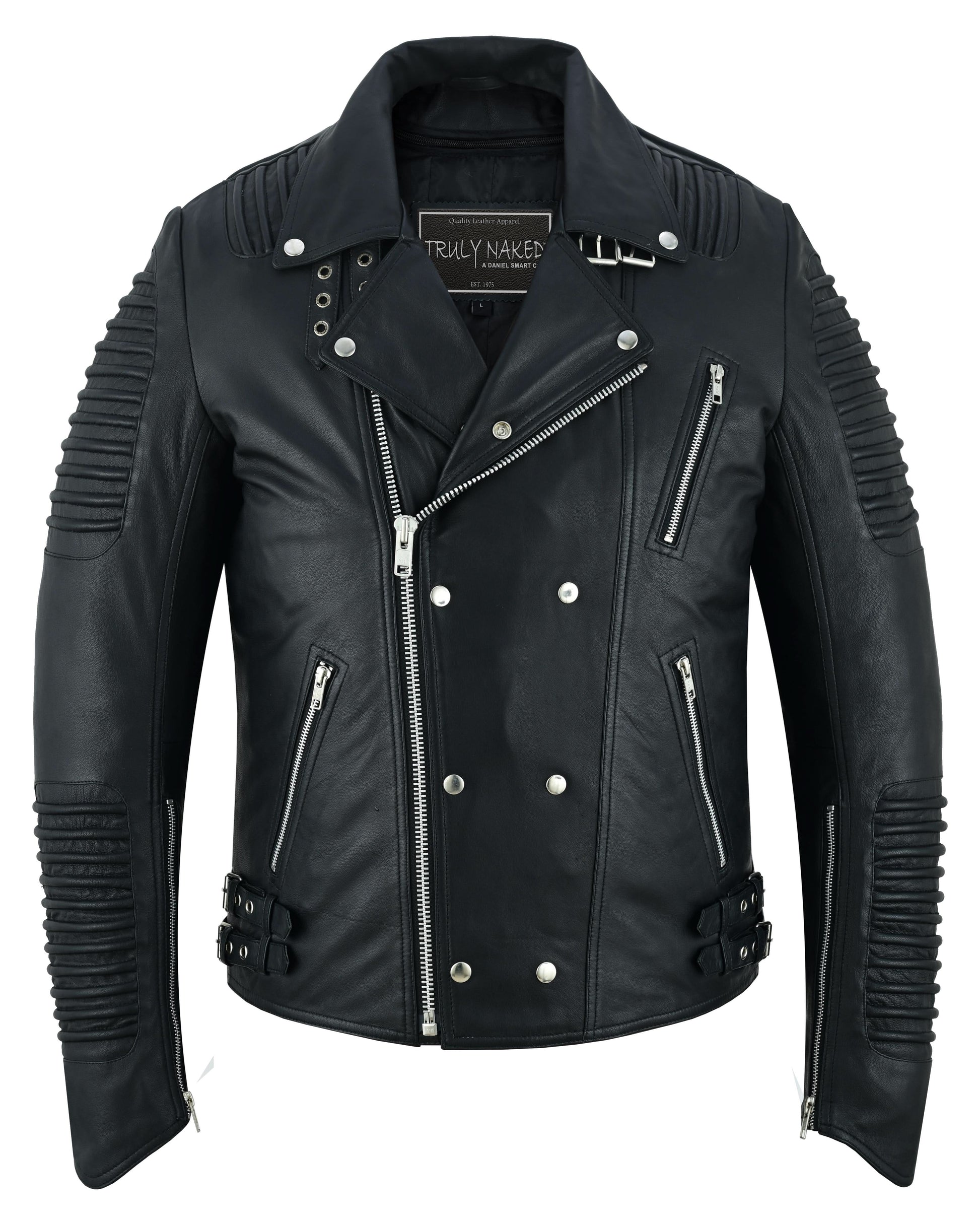Bonestar Men's Black Fashion Leather Jacket Men's Leather Jackets Renegade Classics