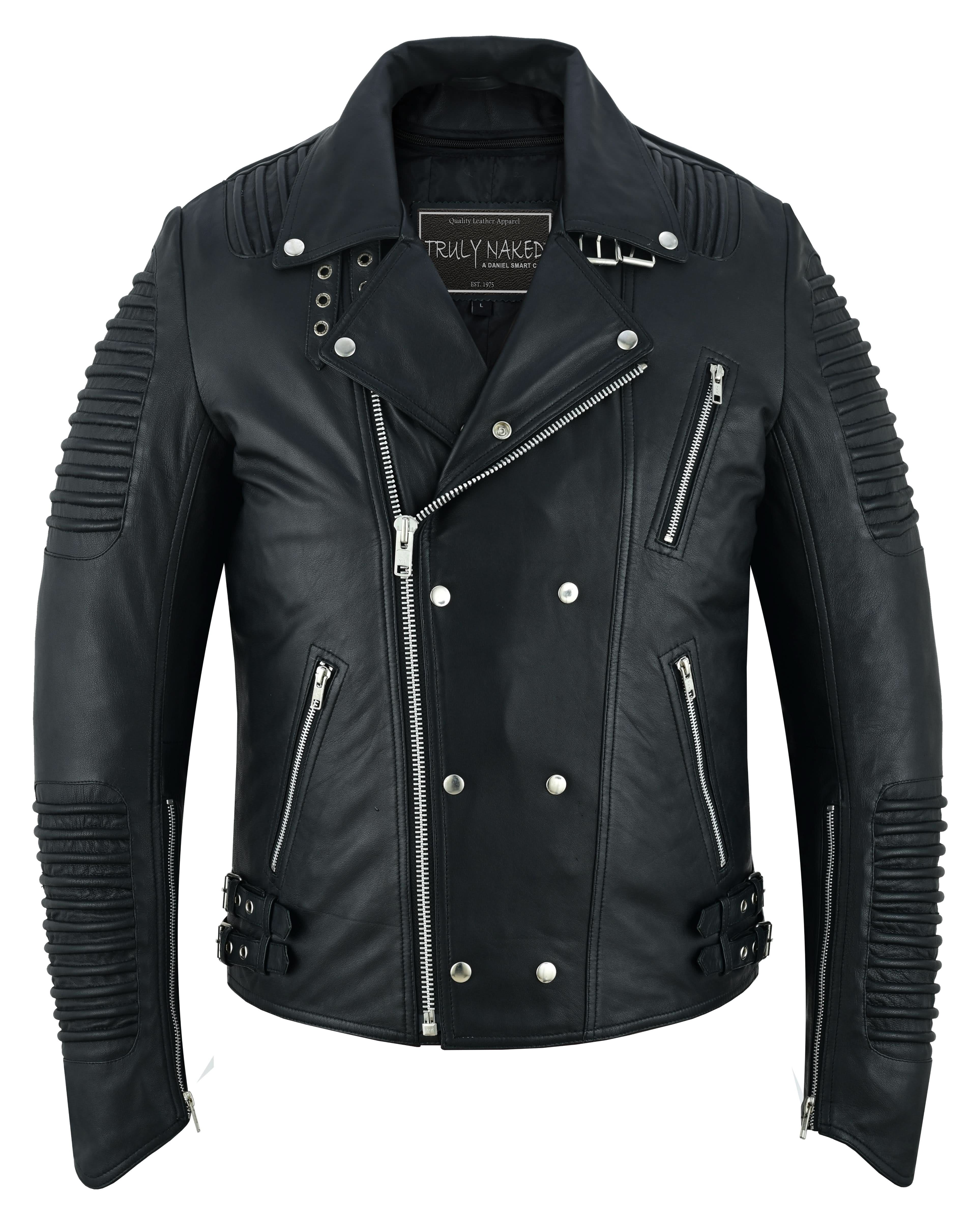 Bonestar Men's Black Fashion Leather Jacket Men's Leather Jackets Renegade Classics