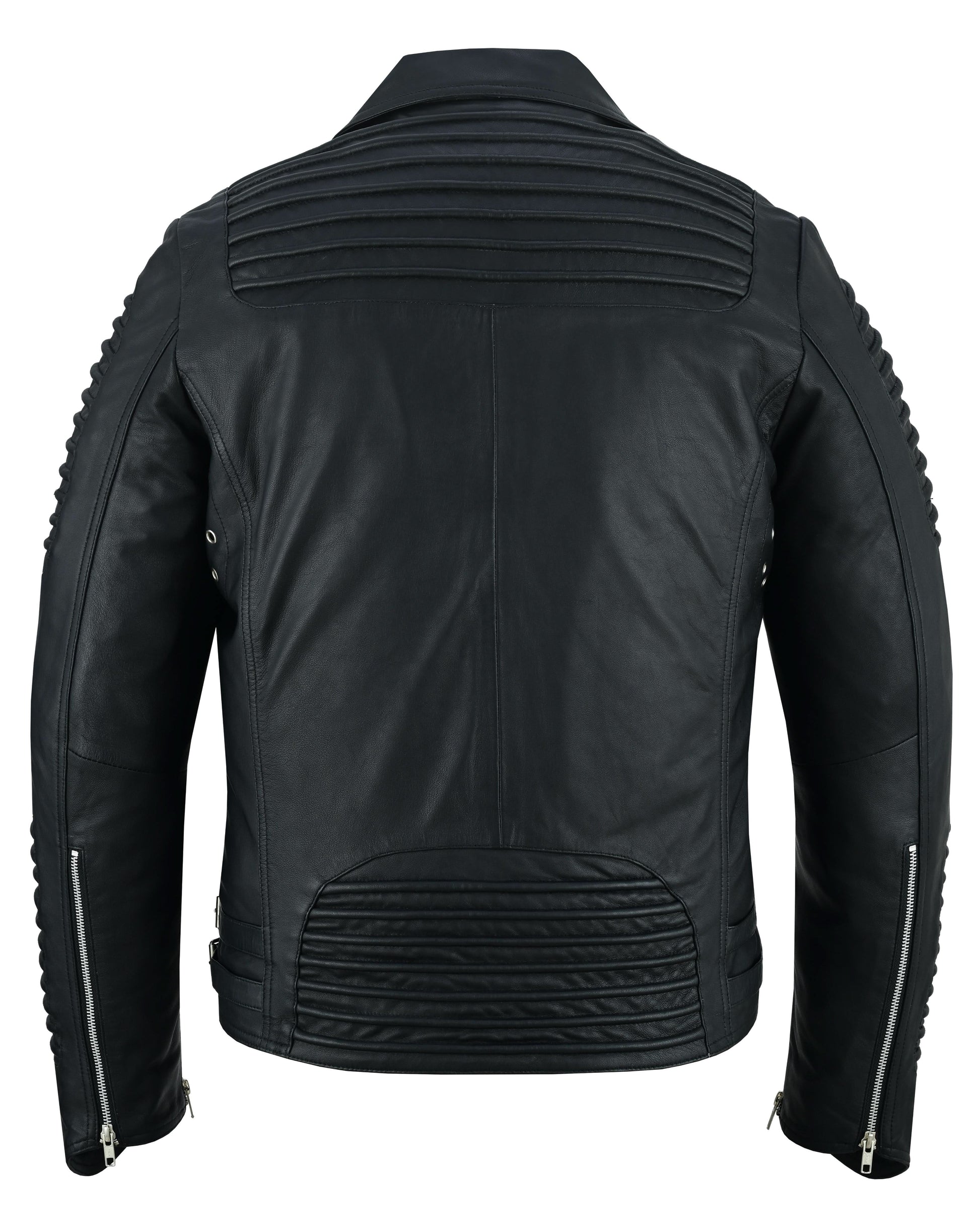 Bonestar Men's Black Fashion Leather Jacket Men's Leather Jackets Renegade Classics
