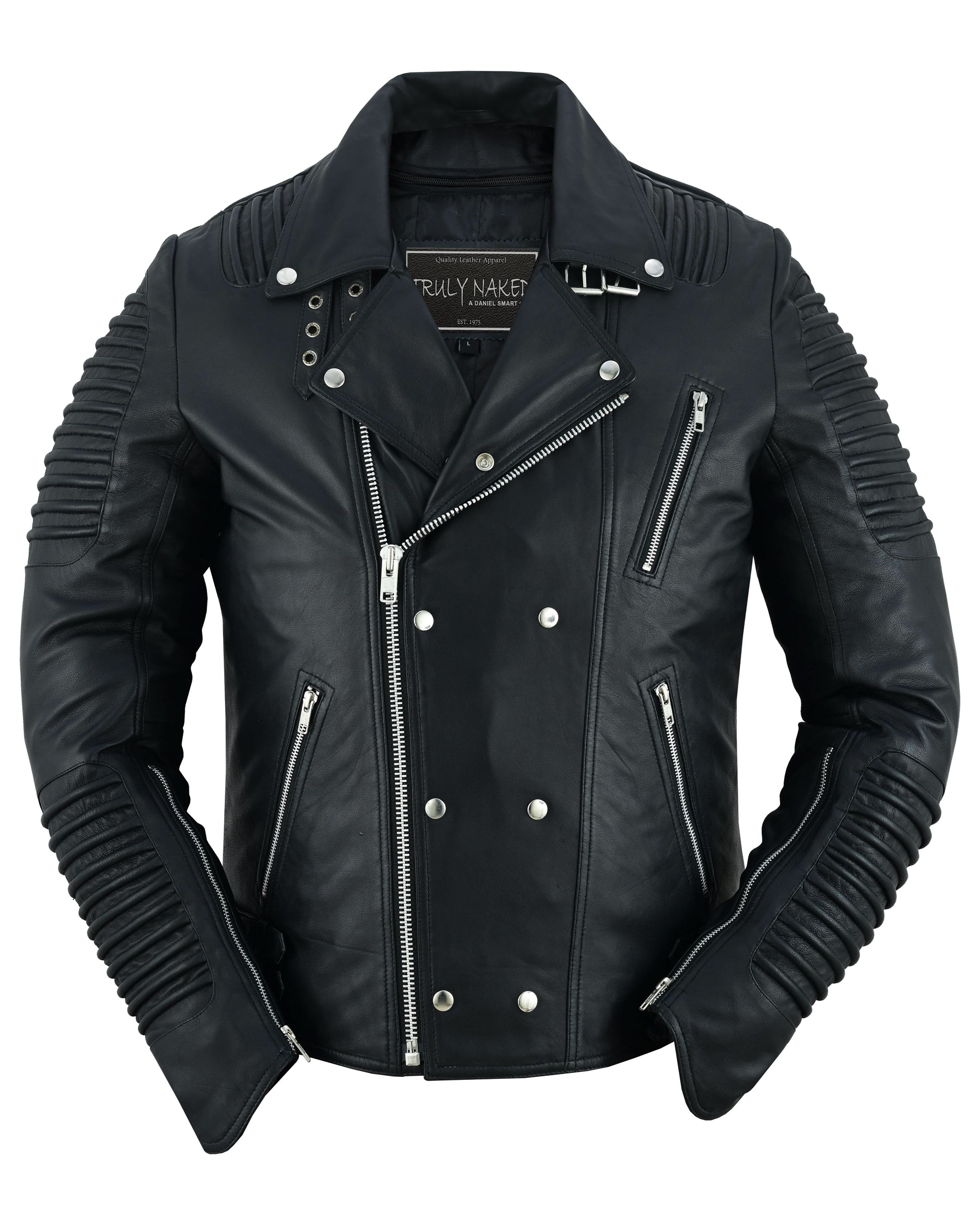 Bonestar Men's Black Fashion Leather Jacket Men's Leather Jackets Renegade Classics