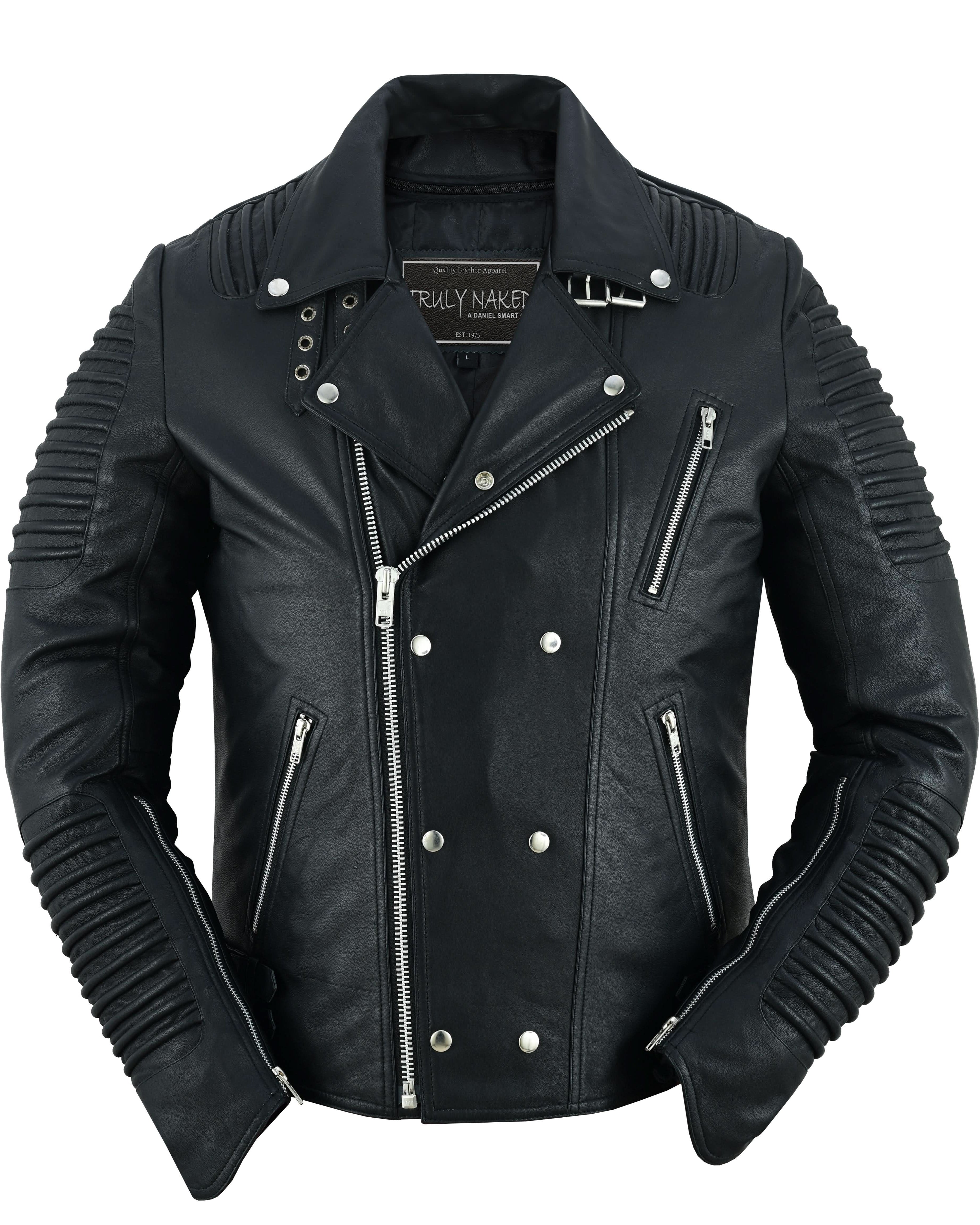 Bonestar Men's Black Fashion Leather Jacket Men's Leather Jackets Renegade Classics