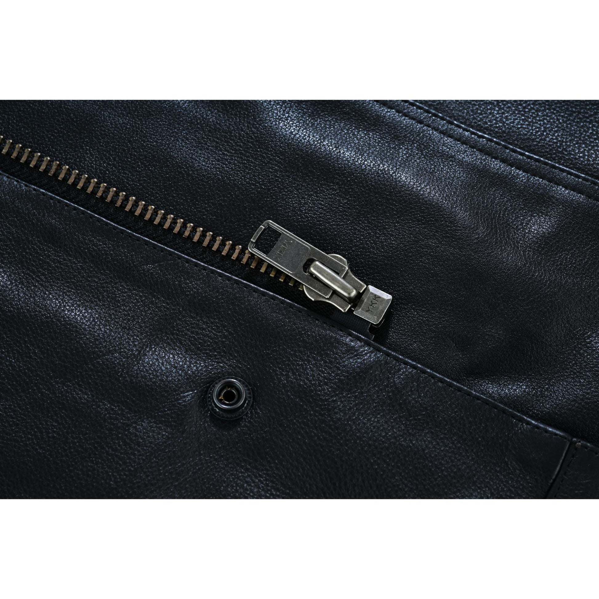 UpStyle Men's Black Leather Motorcycle Vest Renegade Classics