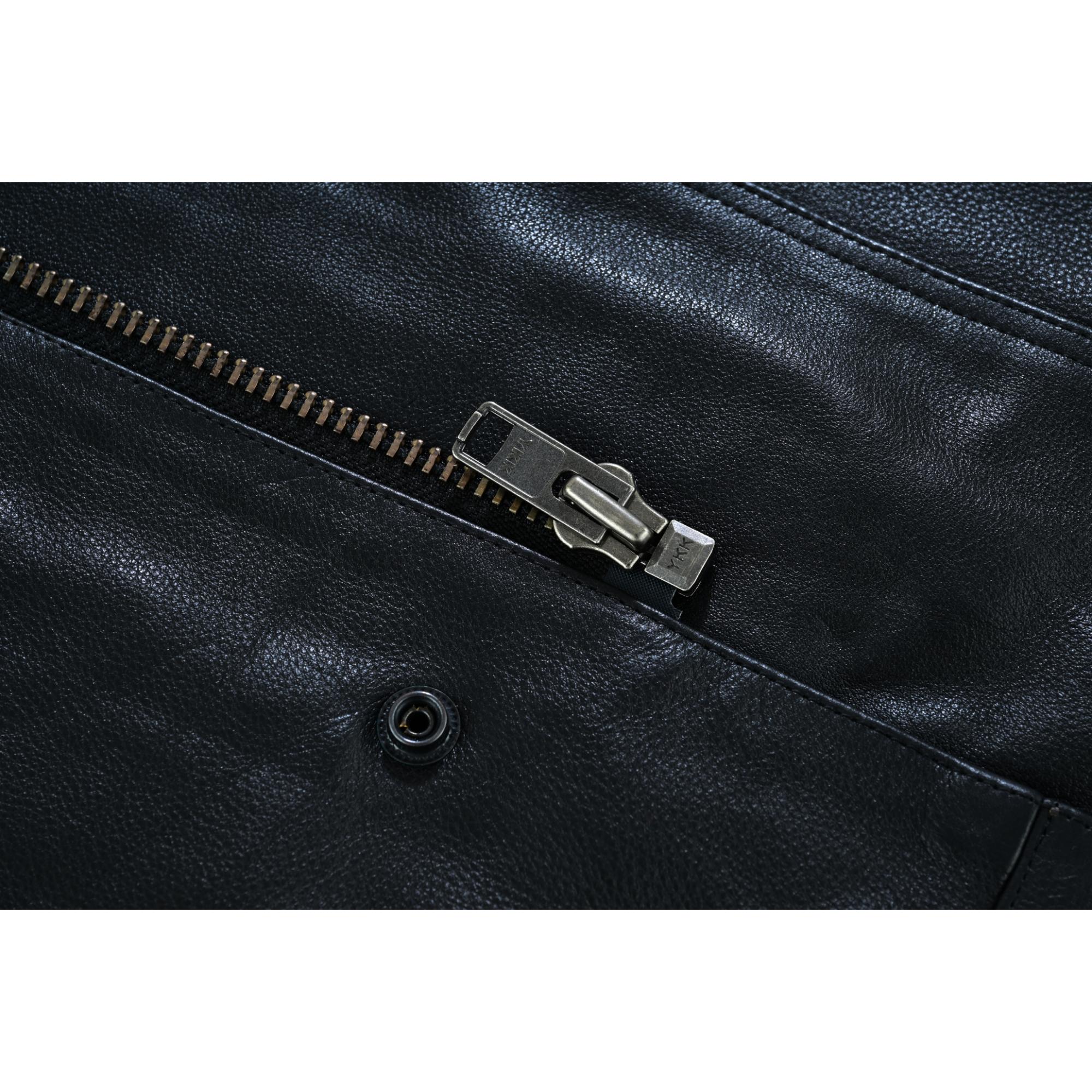 UpStyle Men's Black Leather Motorcycle Vest Renegade Classics
