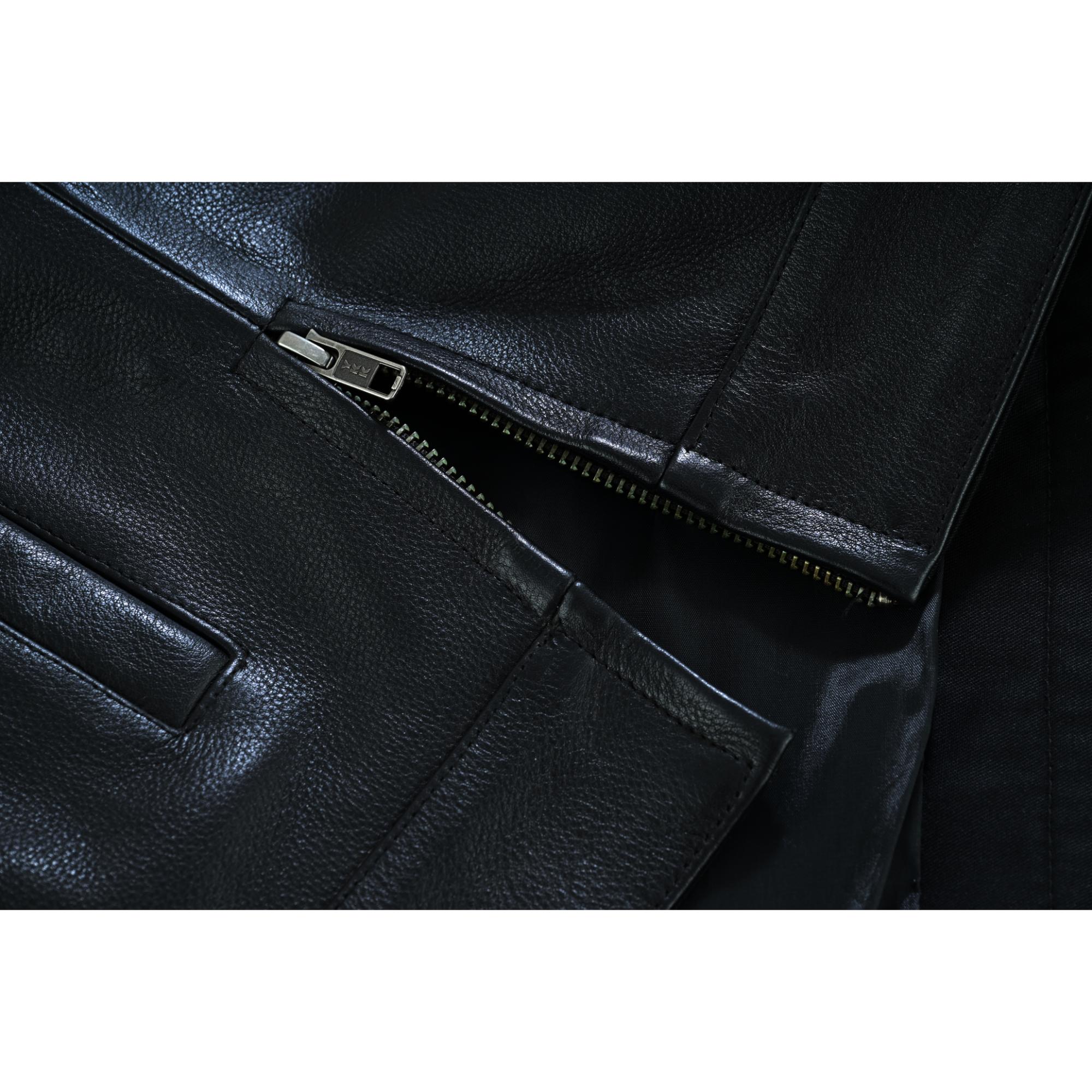UpStyle Men's Black Leather Motorcycle Vest Renegade Classics