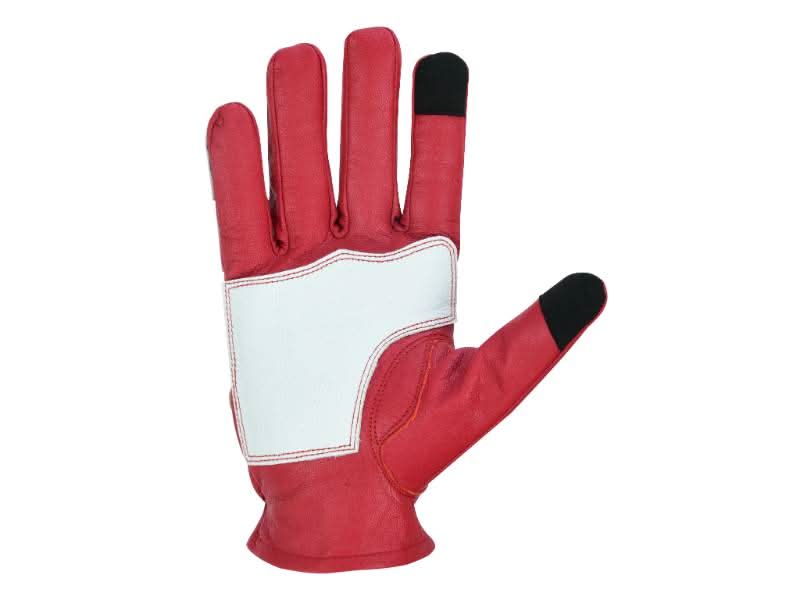 Skeletal Grip Red and White Skeleton Design Riding Glove Renegade Classics
