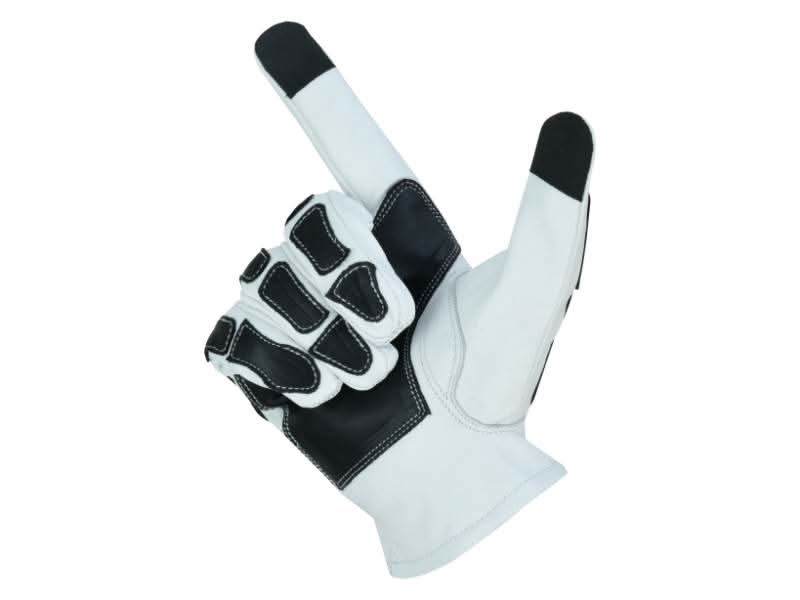 Glove Grace White and Black Skeleton Hand Riding Glove Renegade Classics