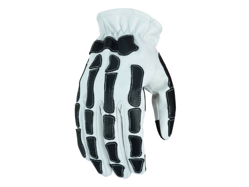 Glove Grace White and Black Skeleton Hand Riding Glove Renegade Classics
