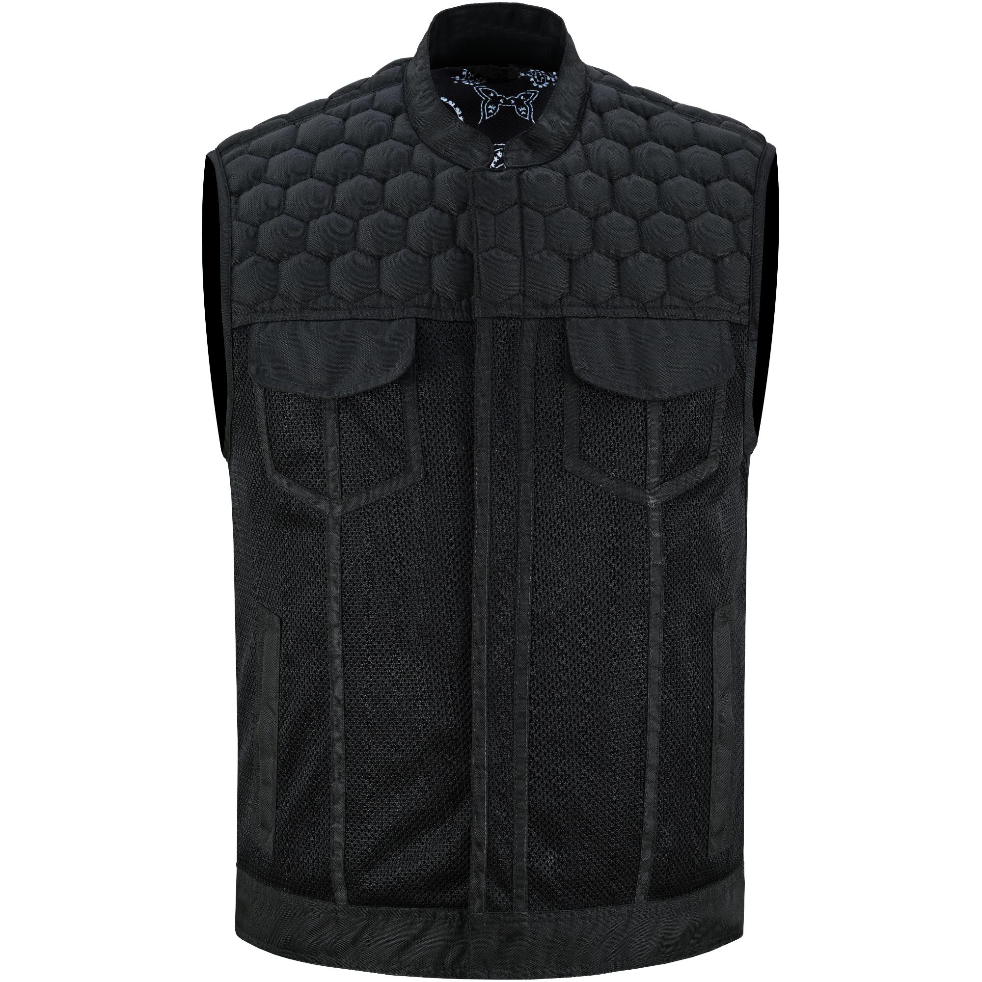 Mesh Rave Men's Black Mesh Textile Vest Renegade Classics