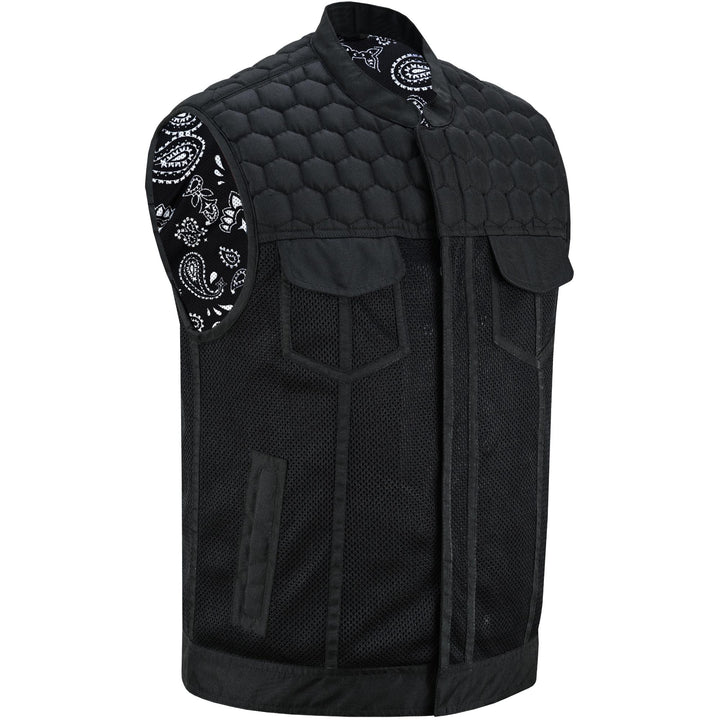 Mesh Rave Men's Black Mesh Textile Vest