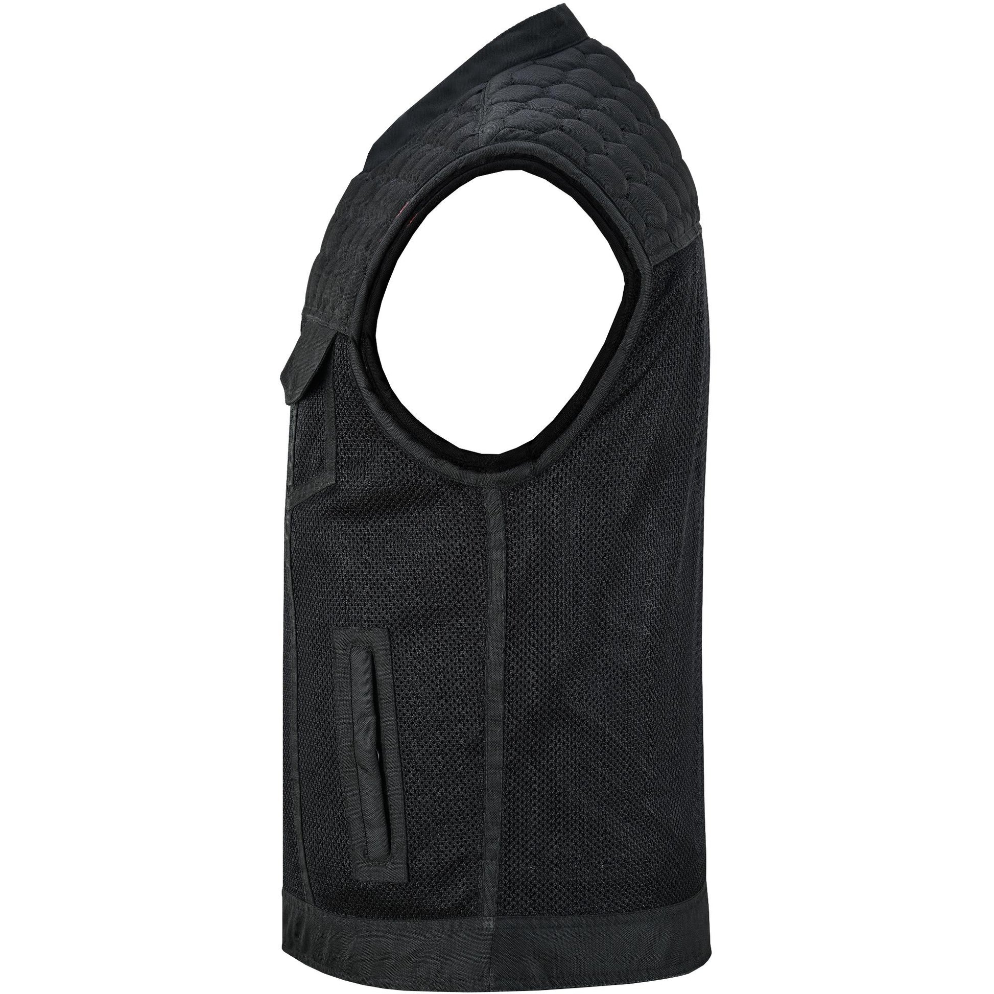 Mesh Rave Men's Black Mesh Textile Vest Renegade Classics