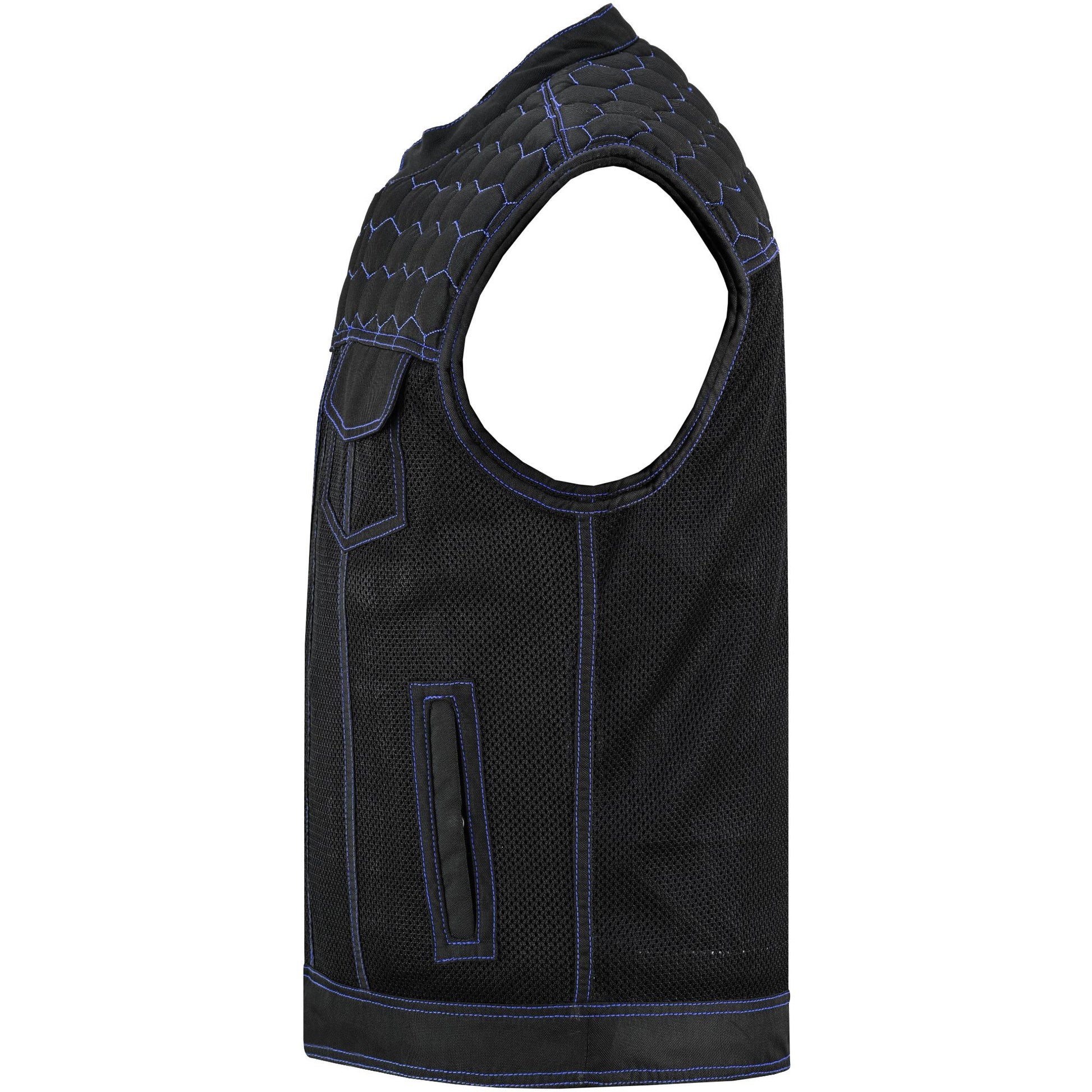 Blue Soul Men's Black Mesh Textile Vest Renegade Classics