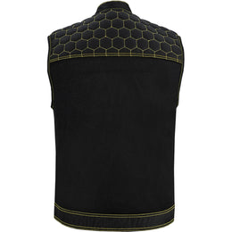 Gloom Gold Men's Black Mesh Textile Vest Renegade Classics