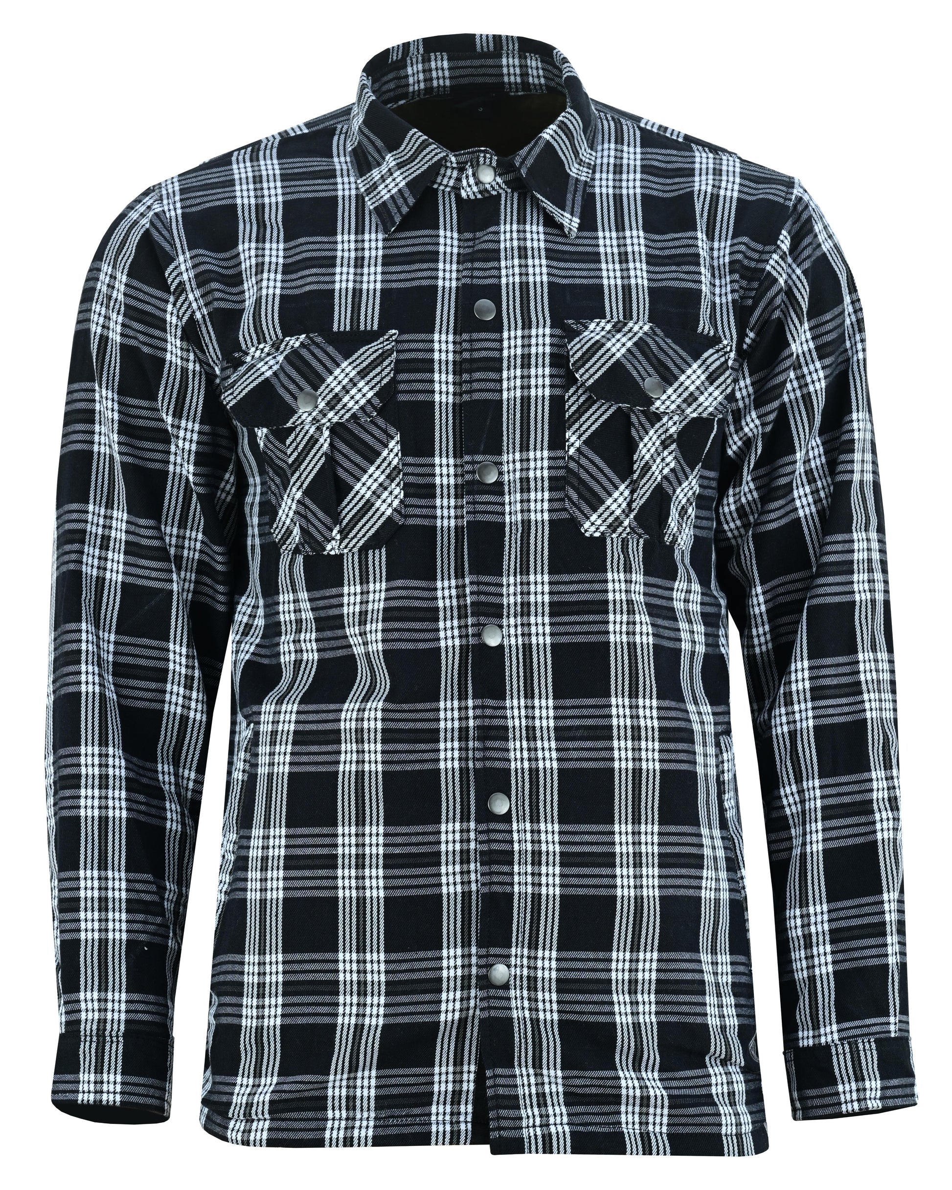 Checkered Men's Armored Black and White Flannel Shirt Flannel Renegade Classics