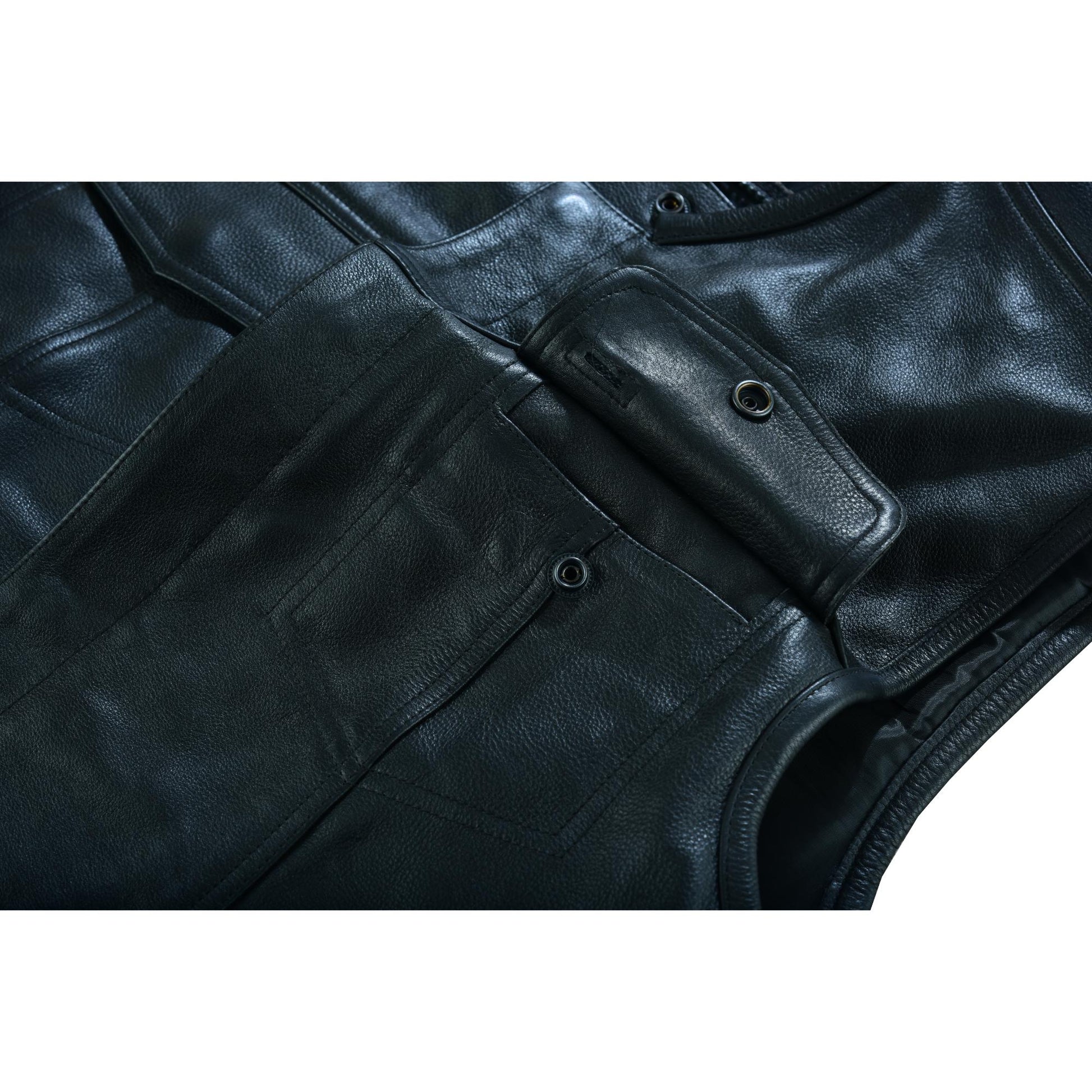 Biker champ Men's Biker Leather Vest Men's Leather Vests Renegade Classics