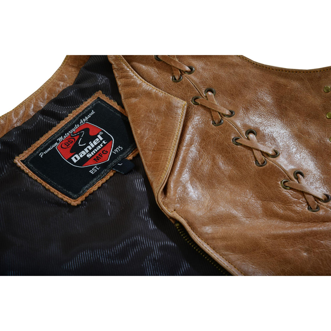 Delice Women's leather motorcycle vest Women's Leather Vests Renegade Classics