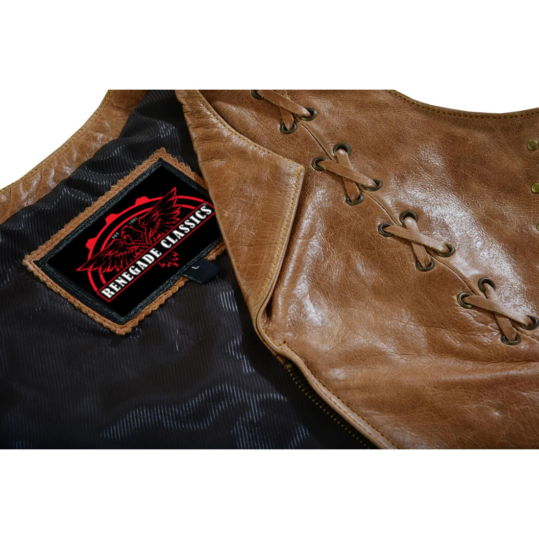 Delice Women's leather motorcycle vest