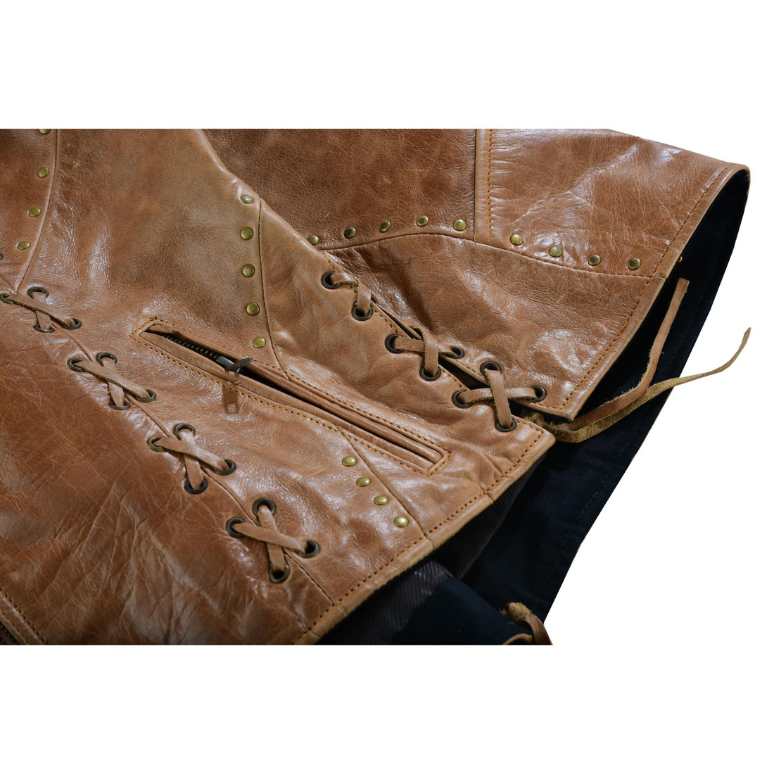 Delice Women's leather motorcycle vest Women's Leather Vests Renegade Classics