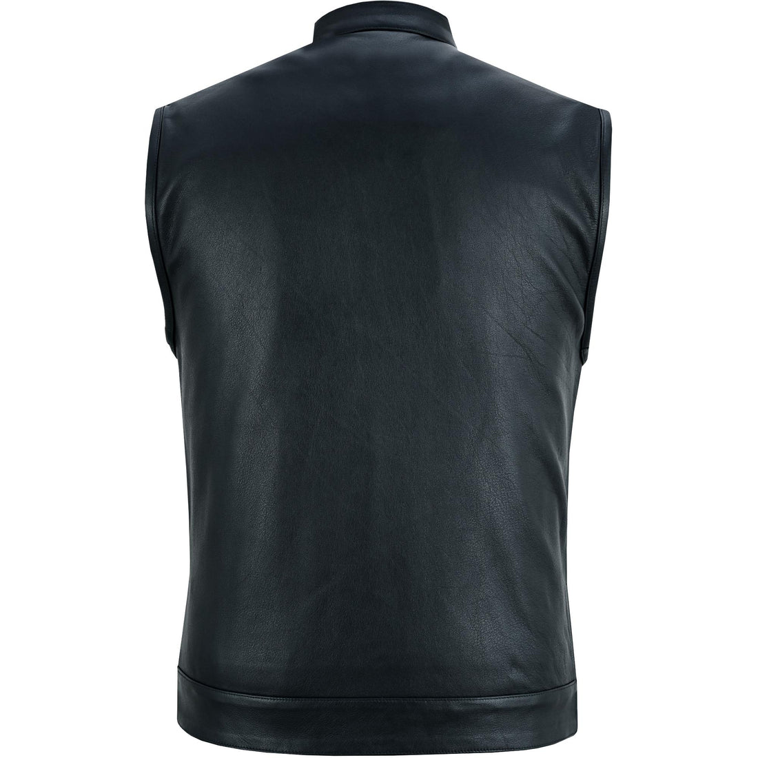 Highway Jack Men's Black Leather Motorcycle Vest