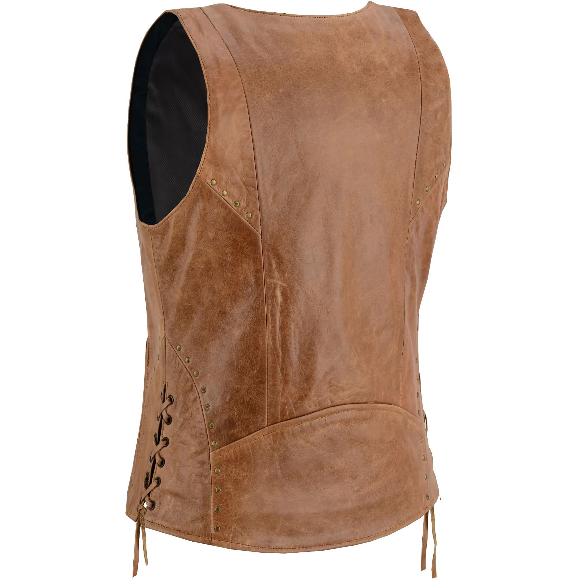 Delice Women's leather motorcycle vest Women's Leather Vests Renegade Classics