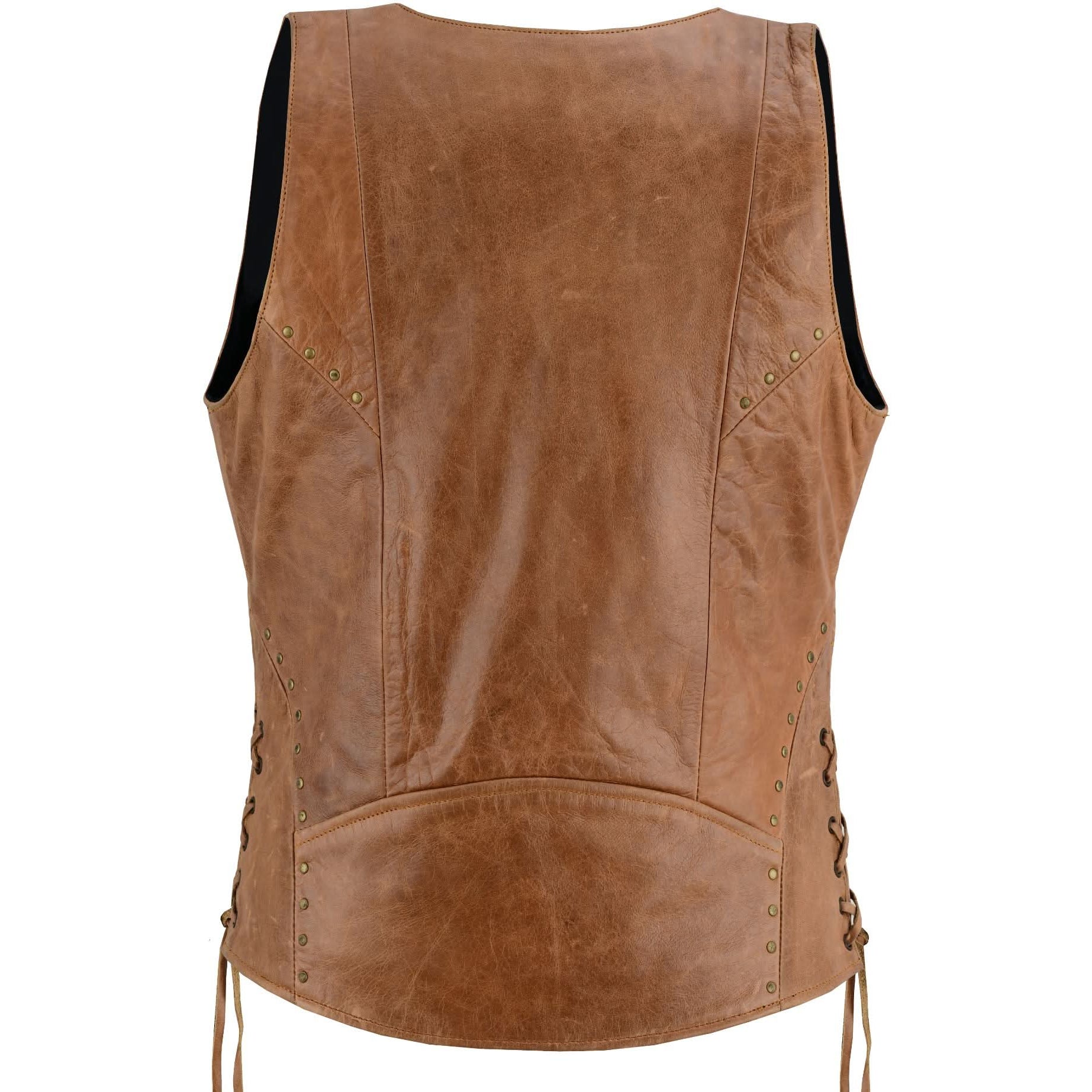 Delice Women's leather motorcycle vest Women's Leather Vests Renegade Classics
