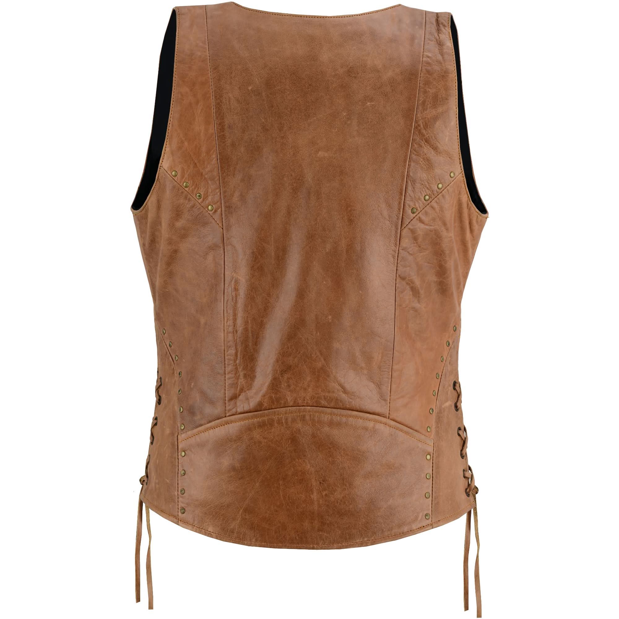 Delice Women's leather motorcycle vest Women's Leather Vests Renegade Classics