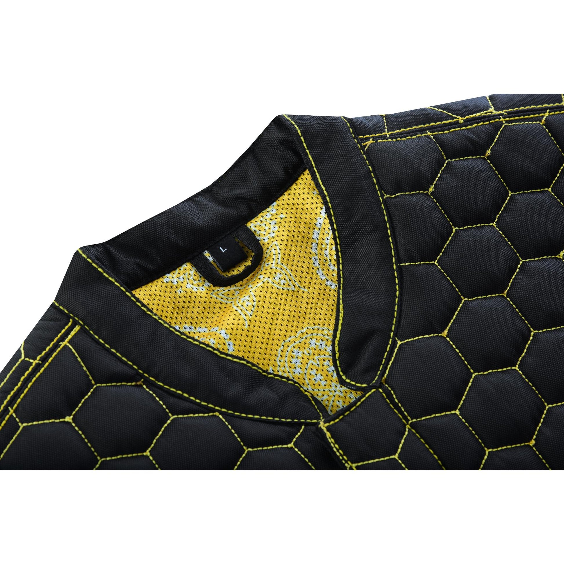 Gloom Gold Men's Black Mesh Textile Vest Renegade Classics