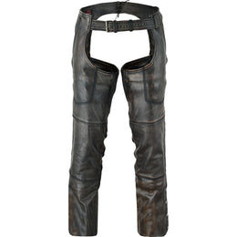 Wildridge Unisex Brown leather motorcycle chaps Unisex Chaps & Pants Renegade Classics