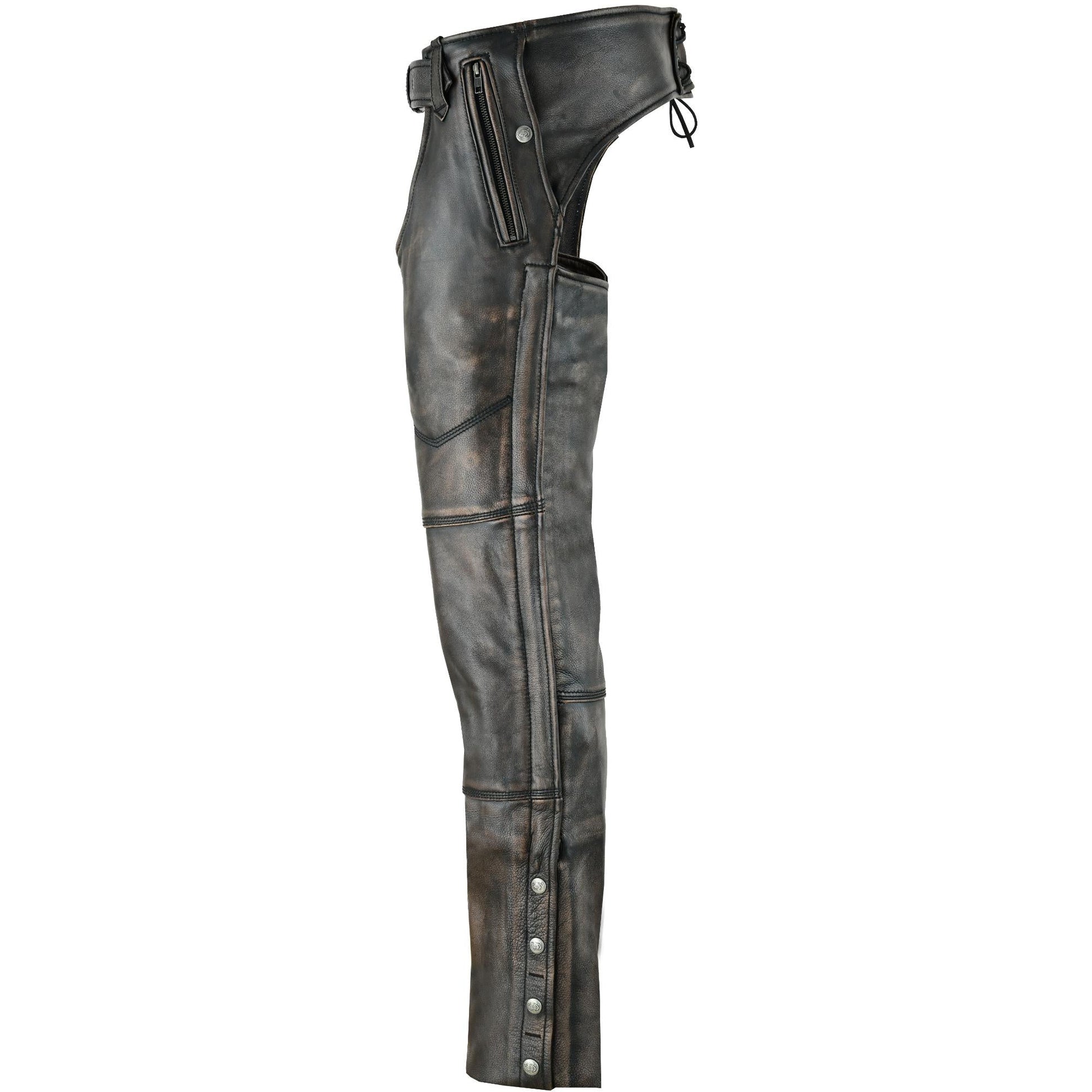 Wildridge Unisex Brown leather motorcycle chaps Unisex Chaps & Pants Renegade Classics