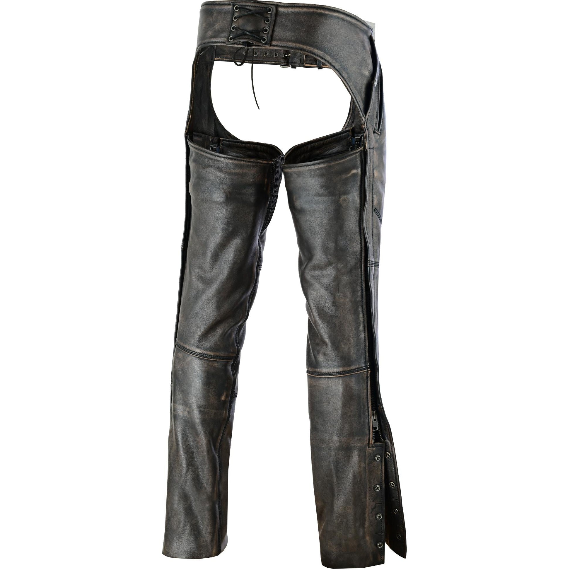 Wildridge Unisex Brown leather motorcycle chaps Unisex Chaps & Pants Renegade Classics
