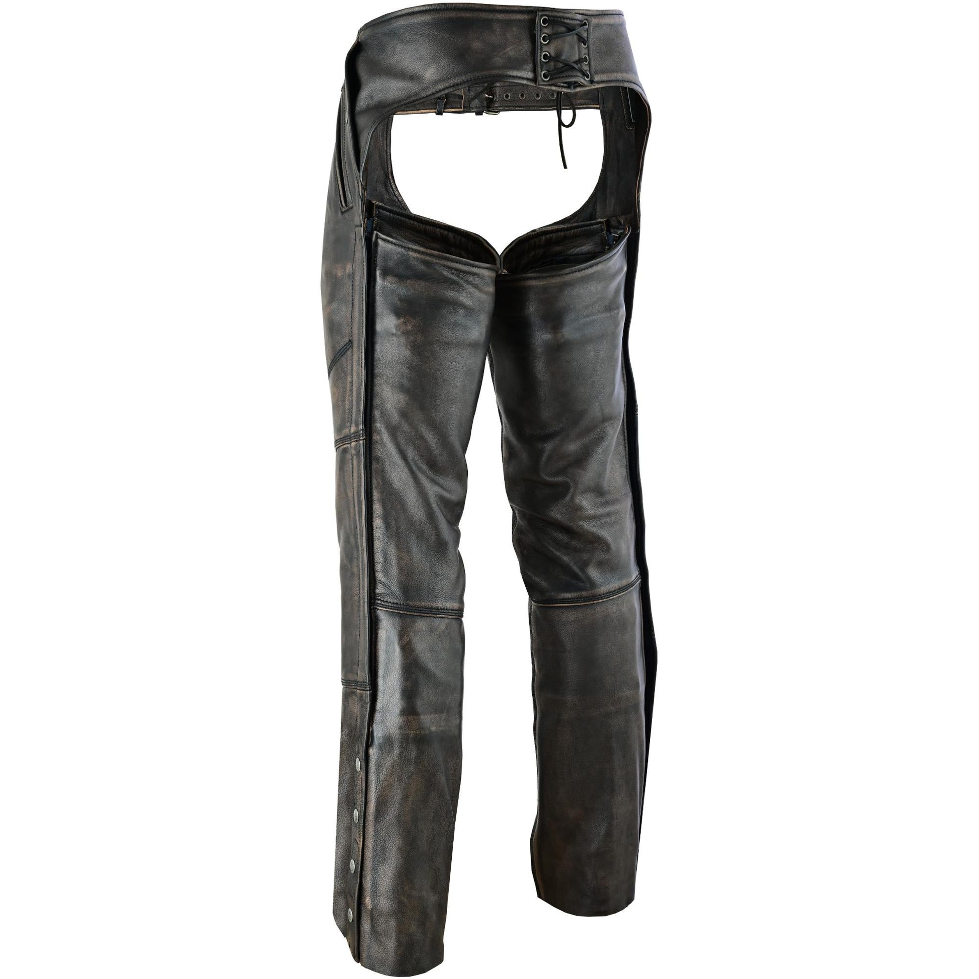 Wildridge Unisex Brown leather motorcycle chaps Unisex Chaps & Pants Renegade Classics