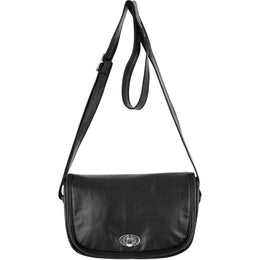 DS Women's Black Construction Leather Purse/Shoulder Bag Purses Renegade Classics