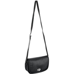 DS Women's Black Construction Leather Purse/Shoulder Bag Purses Renegade Classics