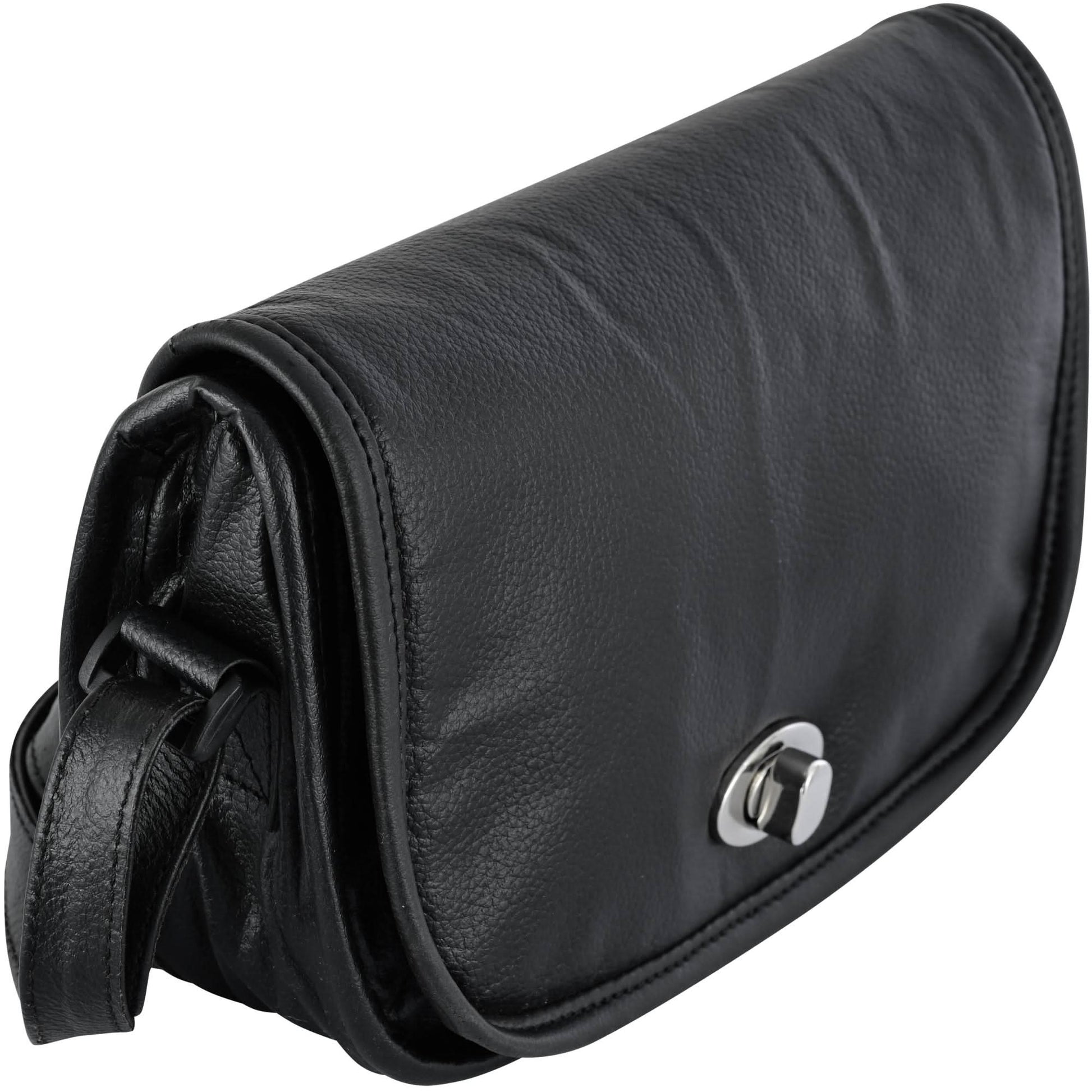 DS Women's Black Construction Leather Purse/Shoulder Bag Purses Renegade Classics