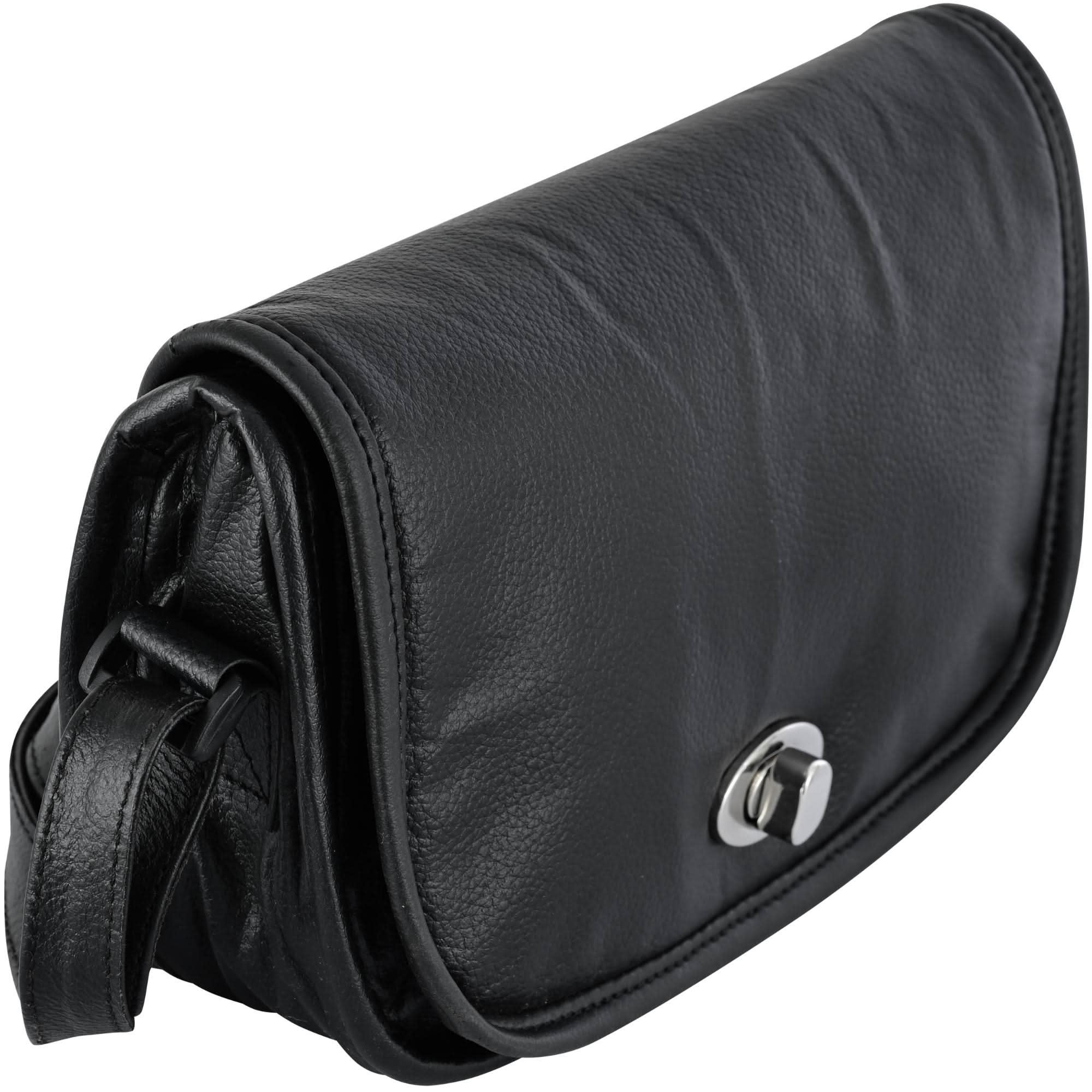 DS Women's Black Construction Leather Purse/Shoulder Bag Purses Renegade Classics