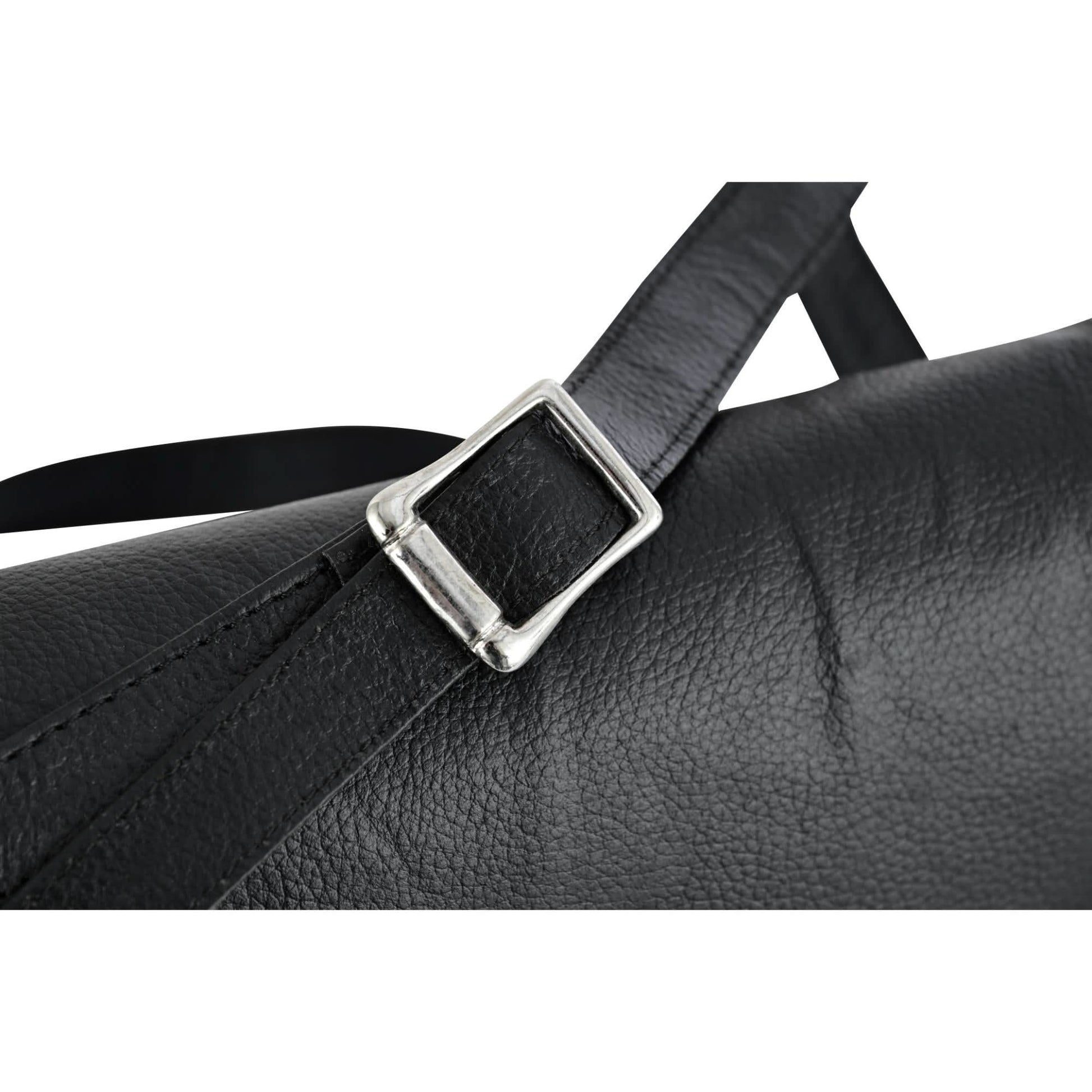 DS Women's Black Construction Leather Purse/Shoulder Bag Purses Renegade Classics