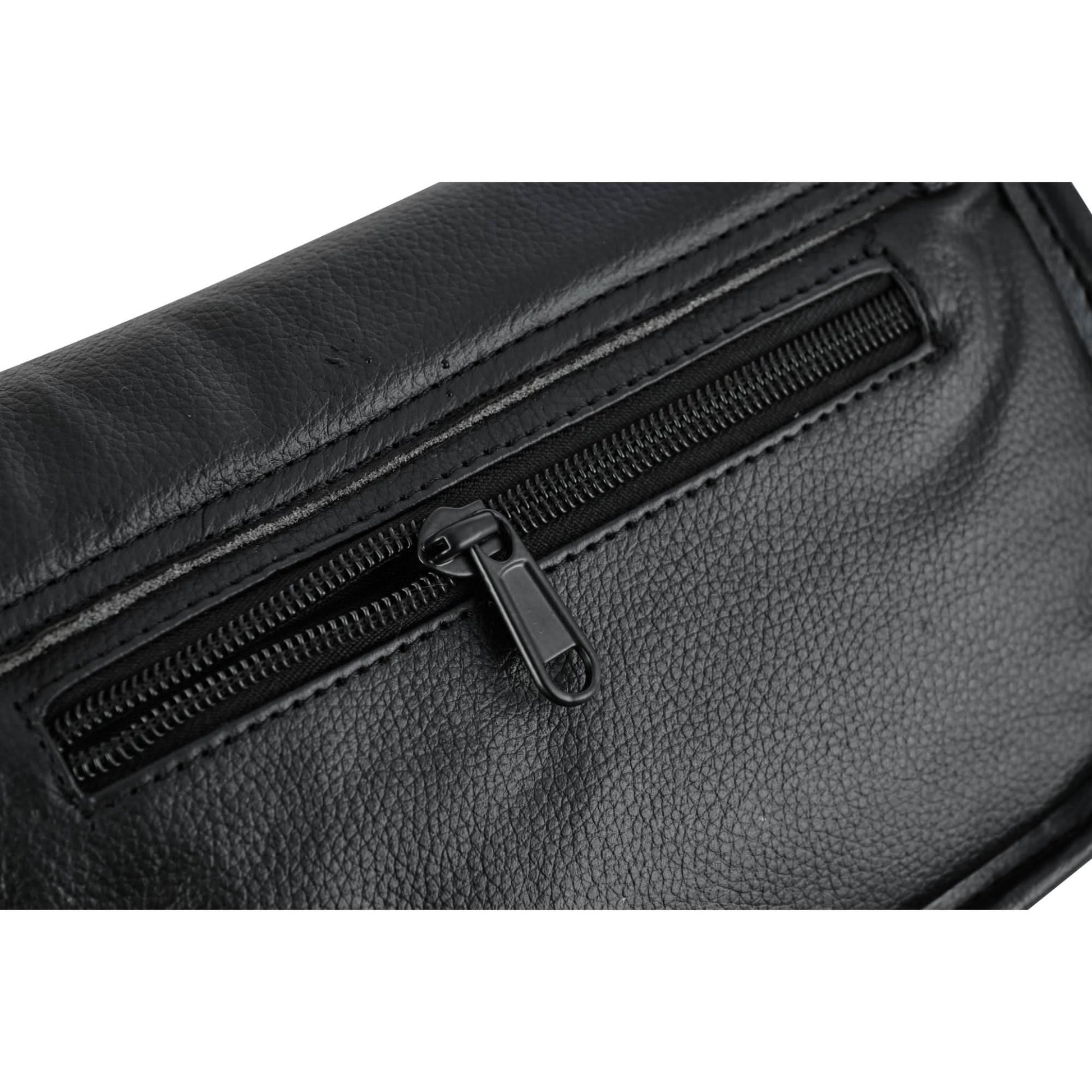 DS Women's Black Construction Leather Purse/Shoulder Bag Purses Renegade Classics